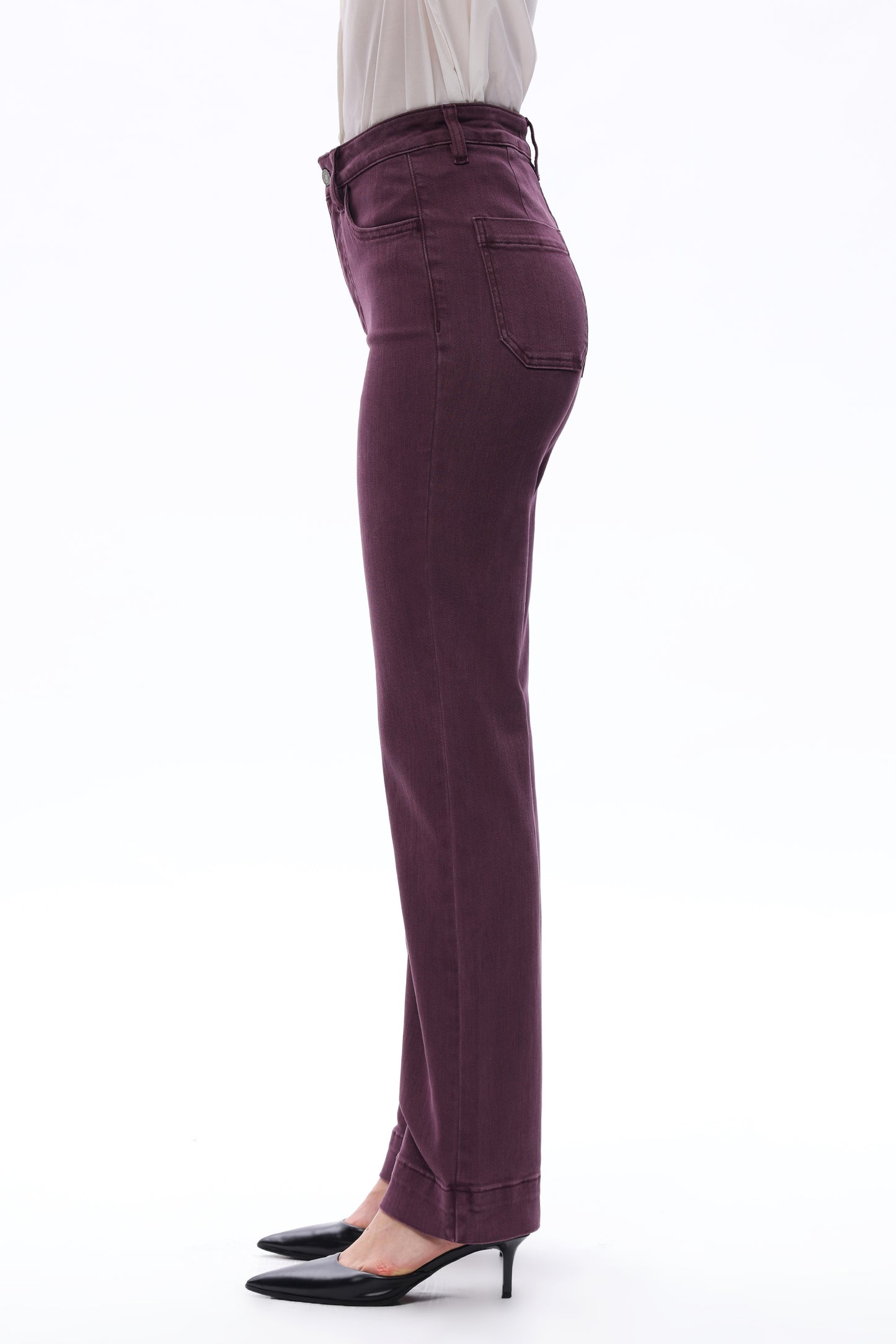 SUPER HIGH RISE BOOTCUT BYF1173 PLUM