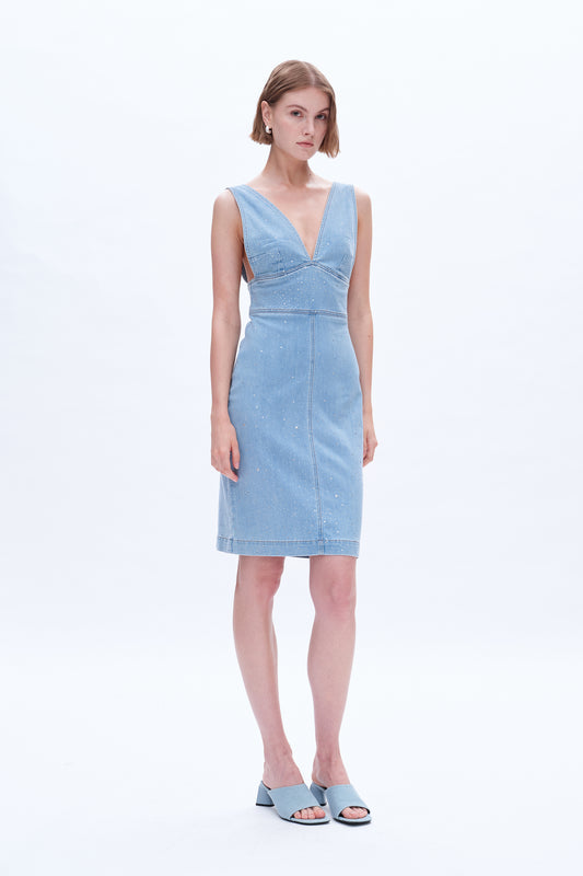 RHINESTONE MIDI DRESS