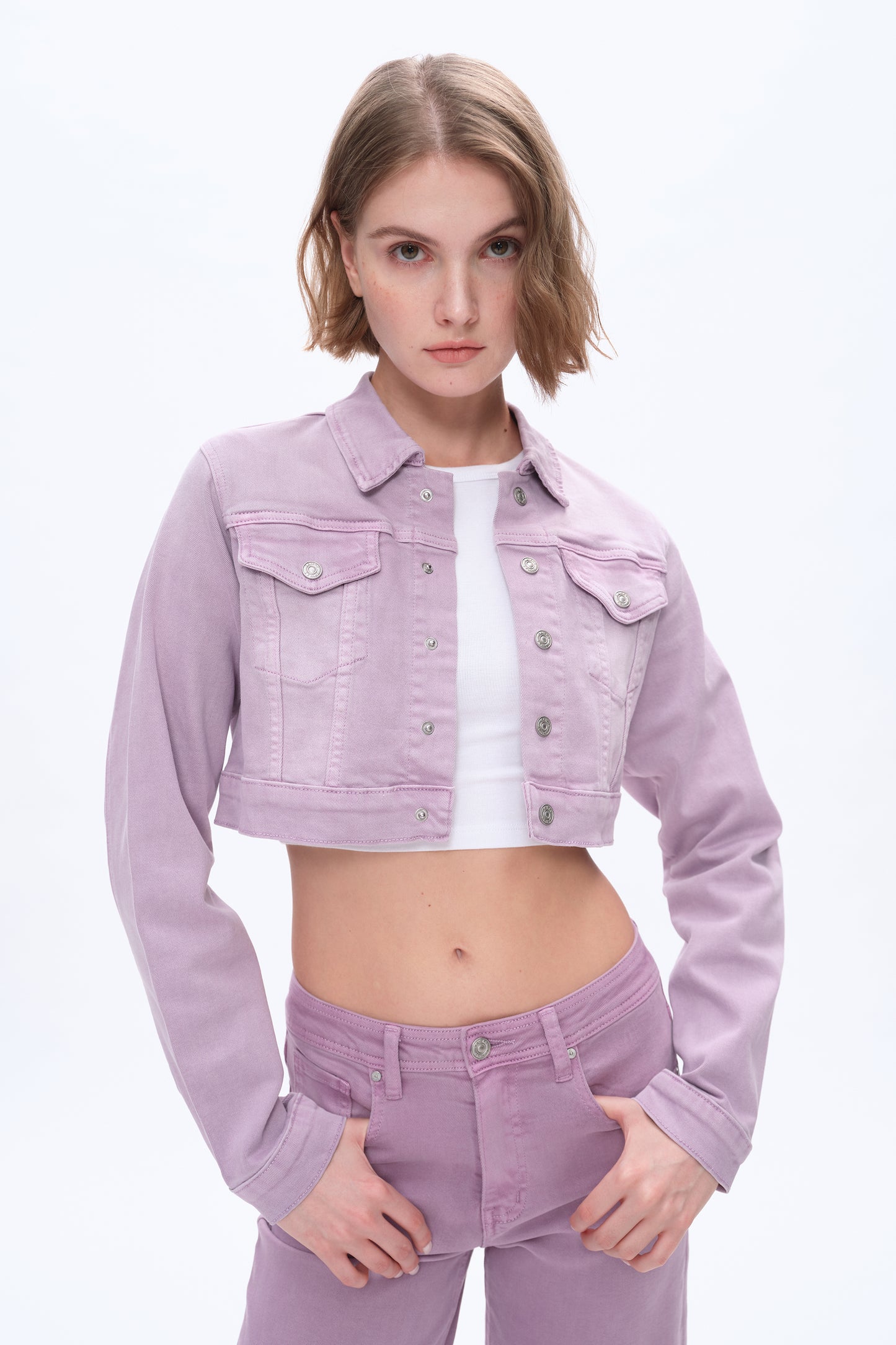 FLORA CROPPED JACKETS BYJ9034 (BYHE123) PURPLE