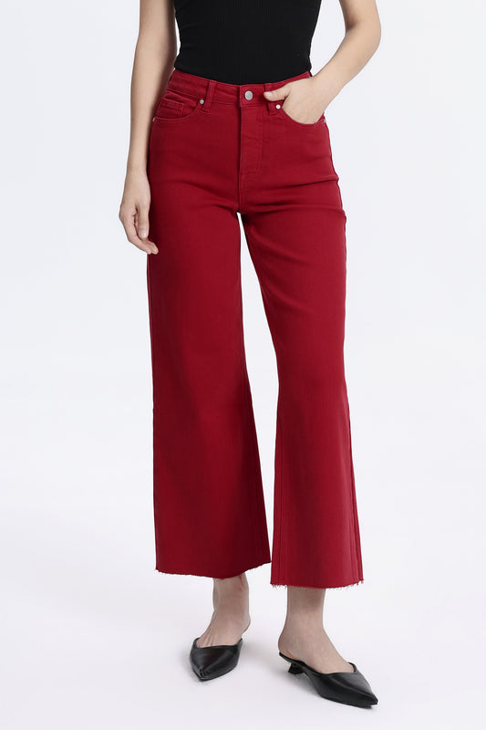 HIGH RISE WIDE LEG BYW8015 RED