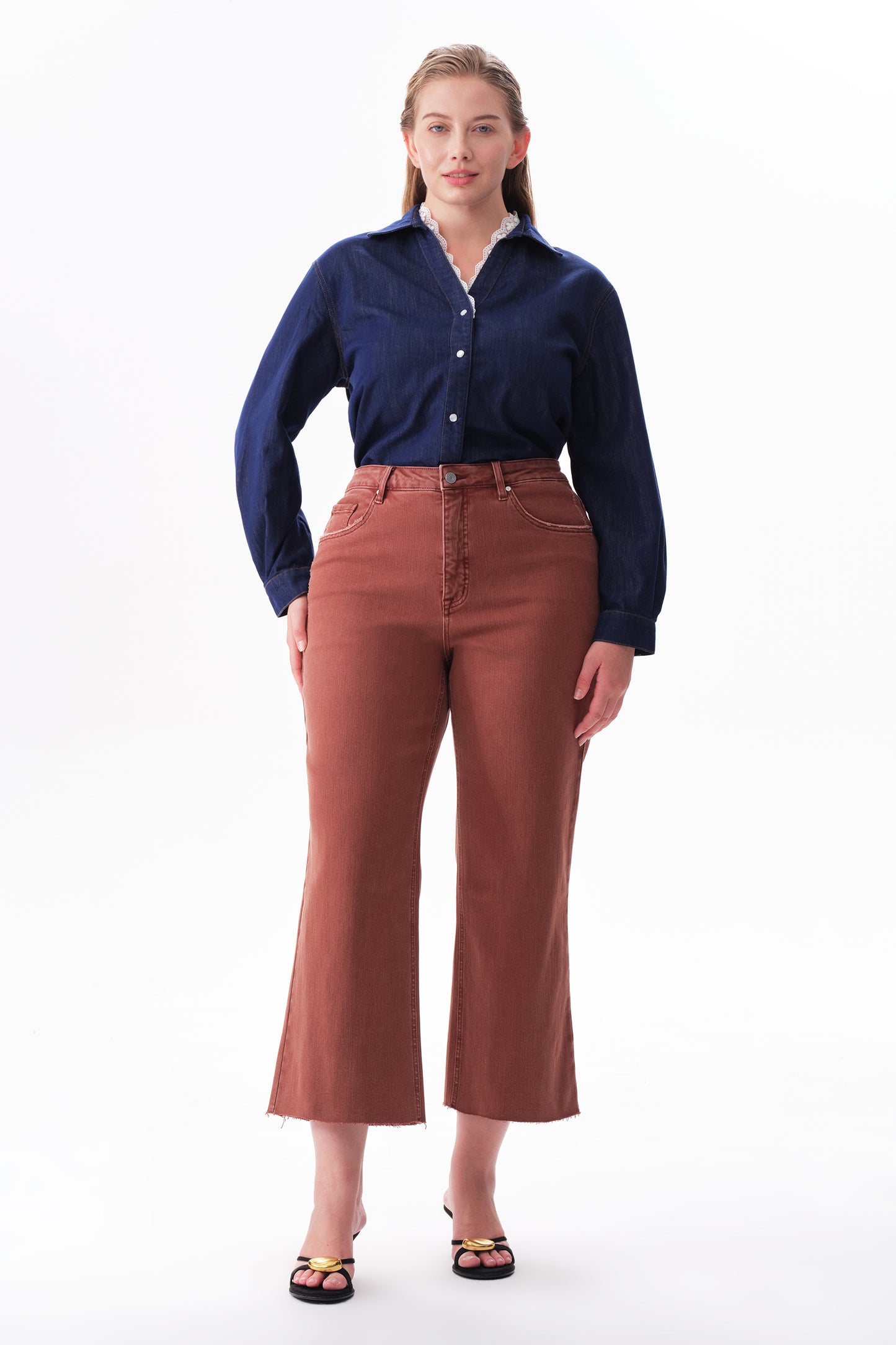 HIGH RISE WIDE LEG (CAPPUCCINO) BYW8015-P