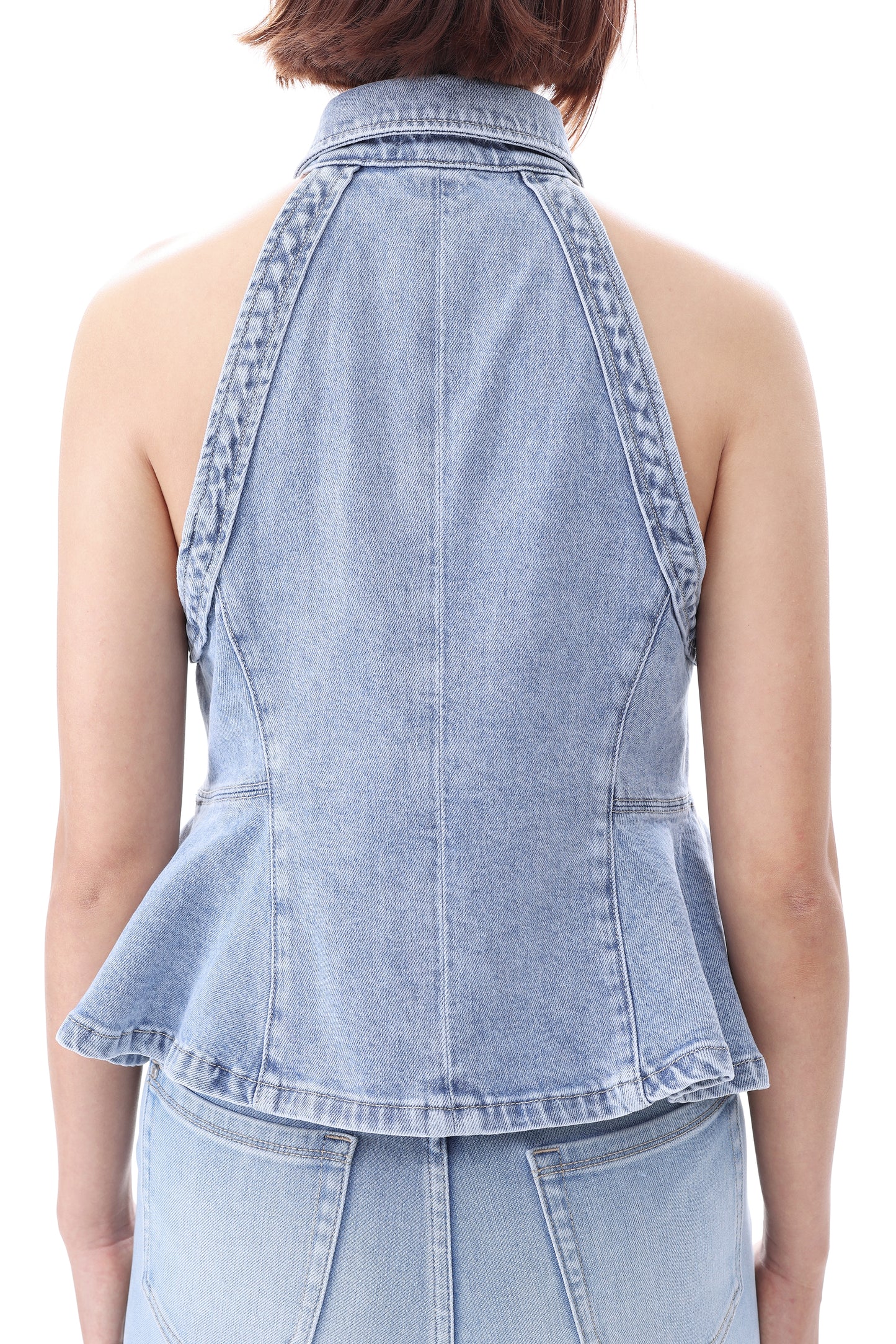 Halter Denim Vest BYV4006