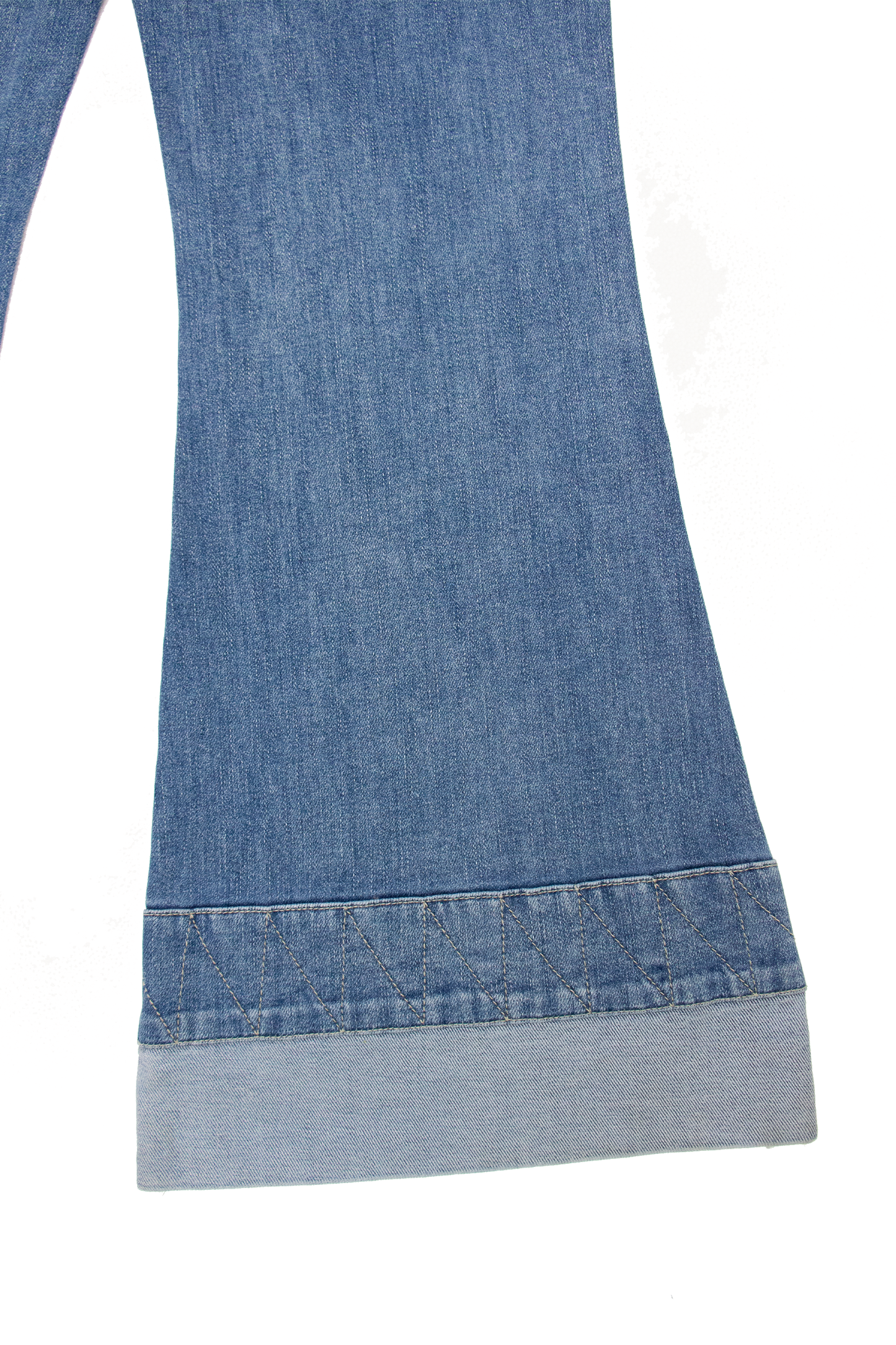 HIGH RISE FLARE LEG DENIM JEANS BYF1197 (BYRW010) MEDIUM BLUE