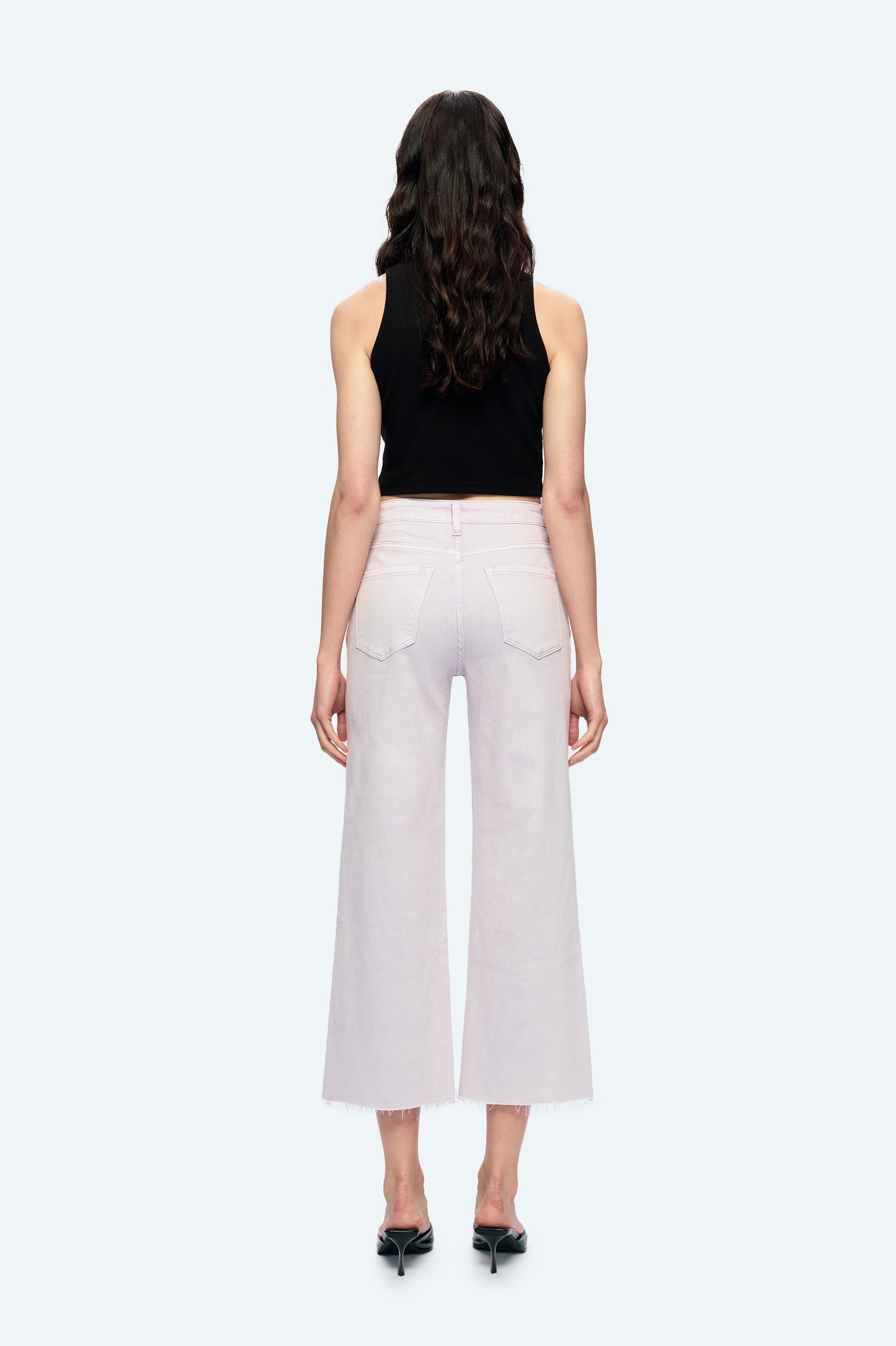 HIGH RISE WIDE LEG JEANS BYN003 ORCHID PETAL