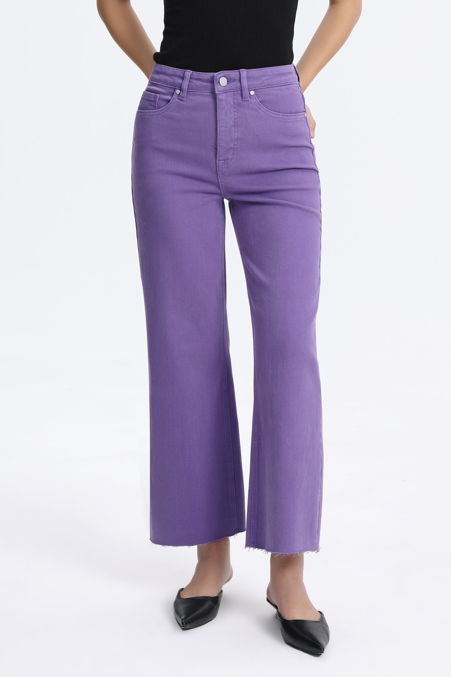 HIGH RISE WIDE LEG BYW8015 LAVENDER