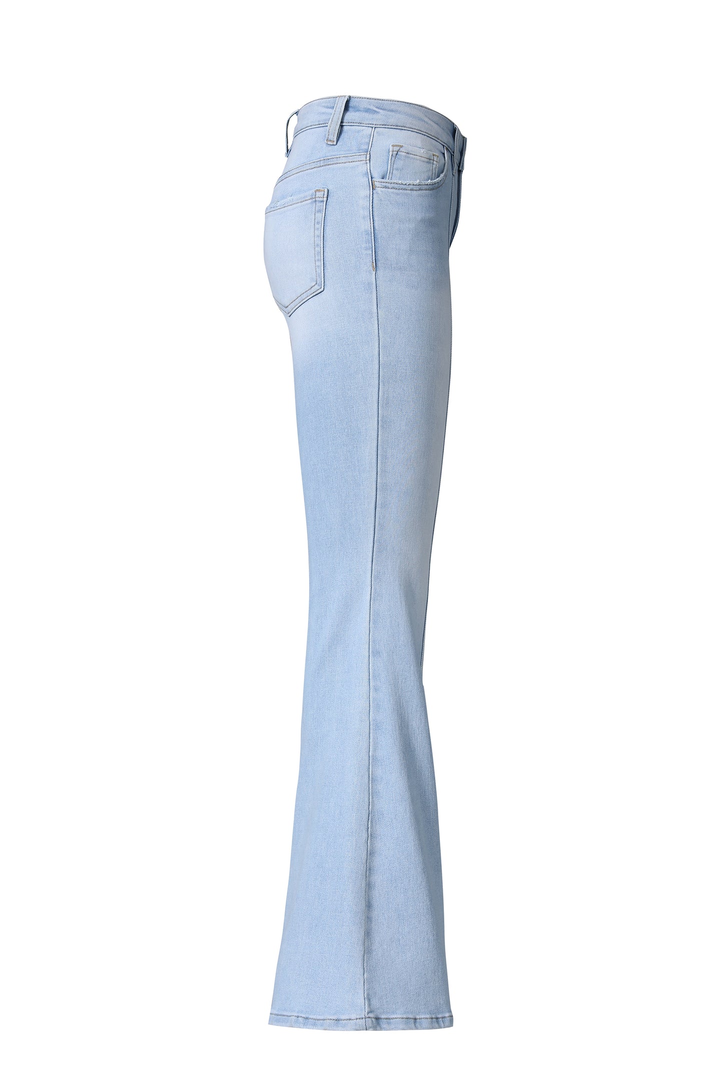 JULIA MID RISE FLARE LEG DENIM JEANS BYF1141 (BYMJ105) LIGHT BLUE