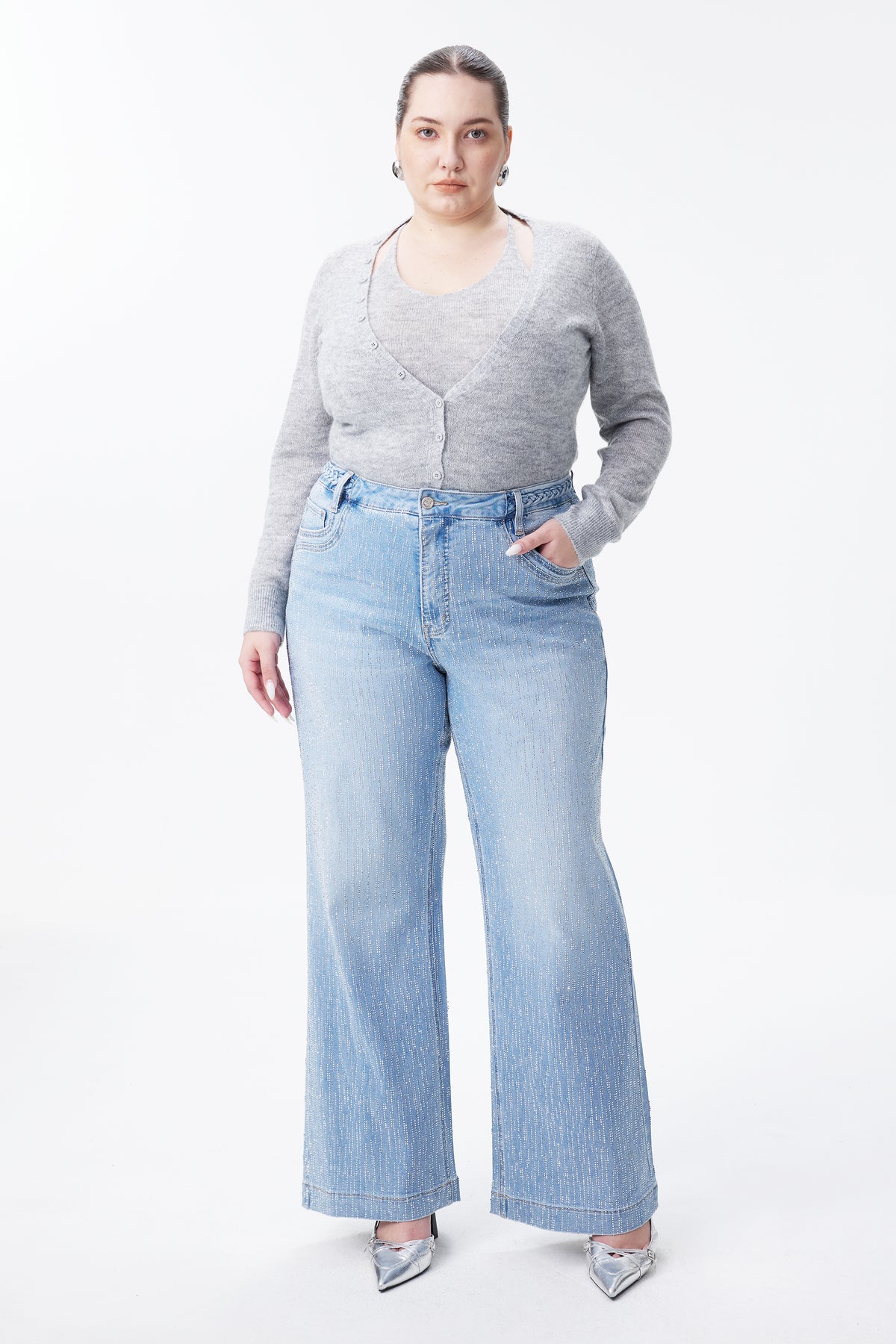 PLUS MID RISE WIDE LEG BYW8309-P