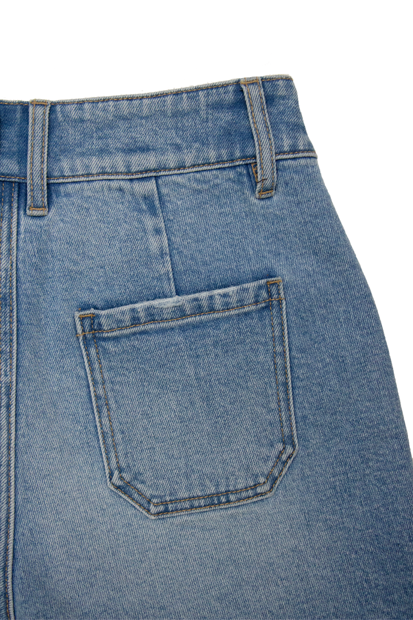 HIGH RISE DENIM SHORTS BYH6136 (DJFQW029) LIGHT BLUE