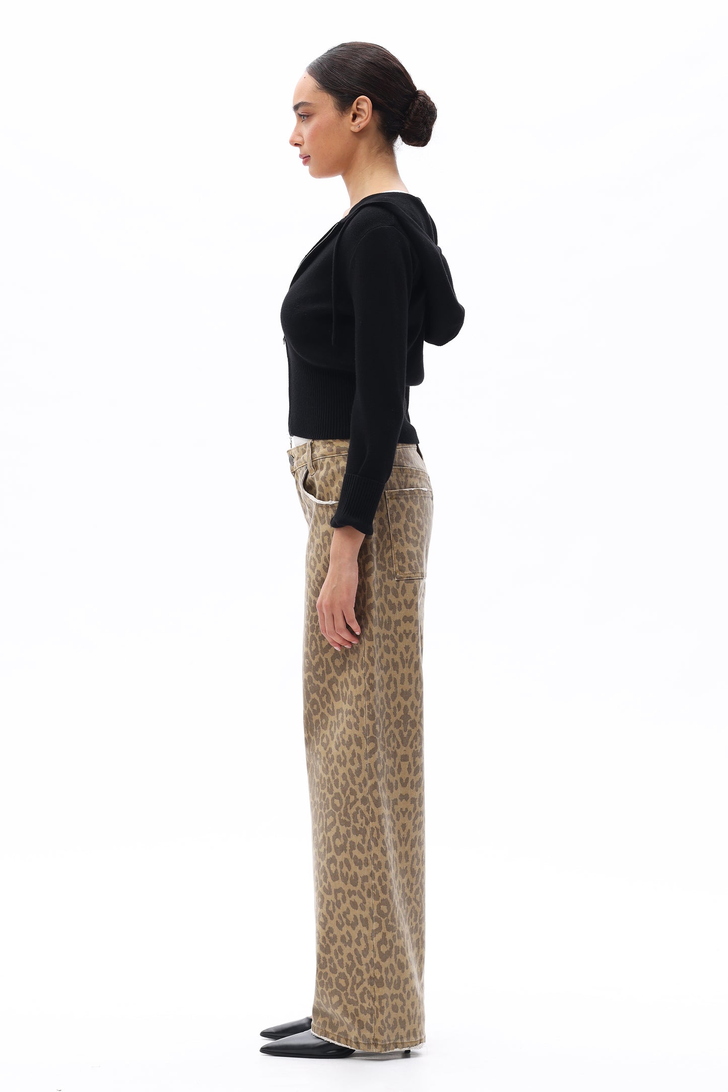 MID RISE LEOPARD STRAIGHT