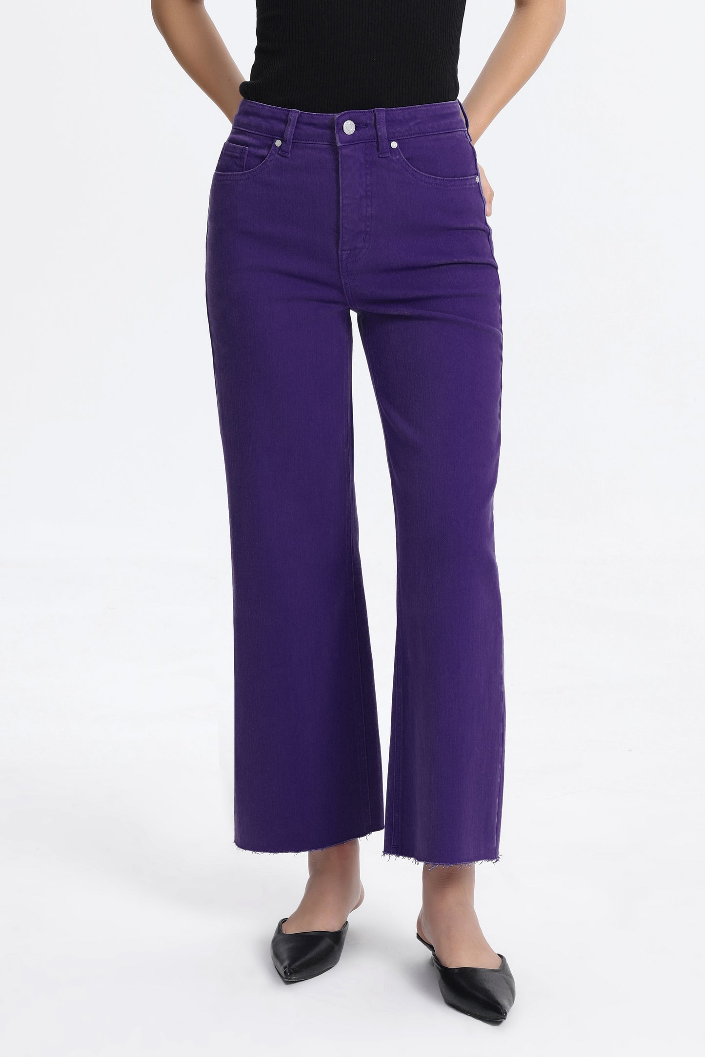 HIGH RISE WIDE LEG BYW8015 PURPLE