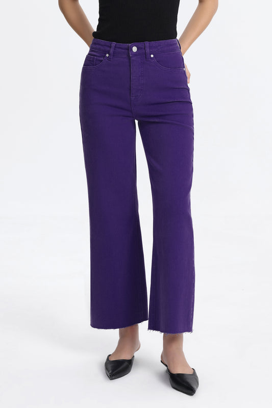 HIGH RISE WIDE LEG BYW8015 PURPLE