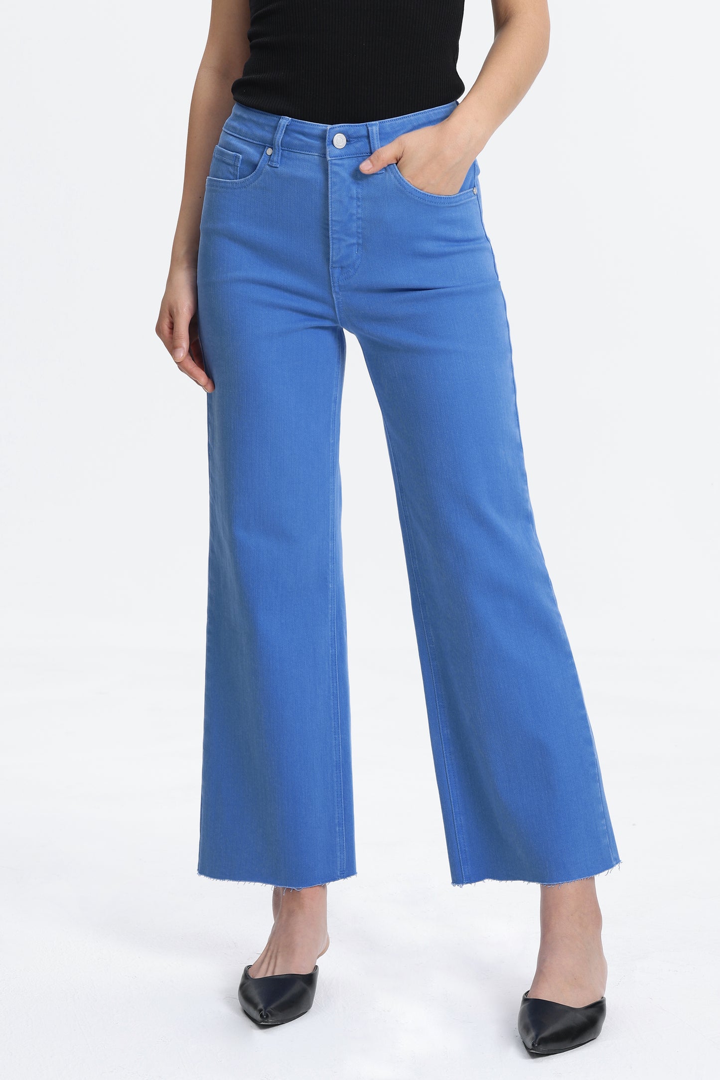 HIGH RISE WIDE LEG BYW8015 BLUE