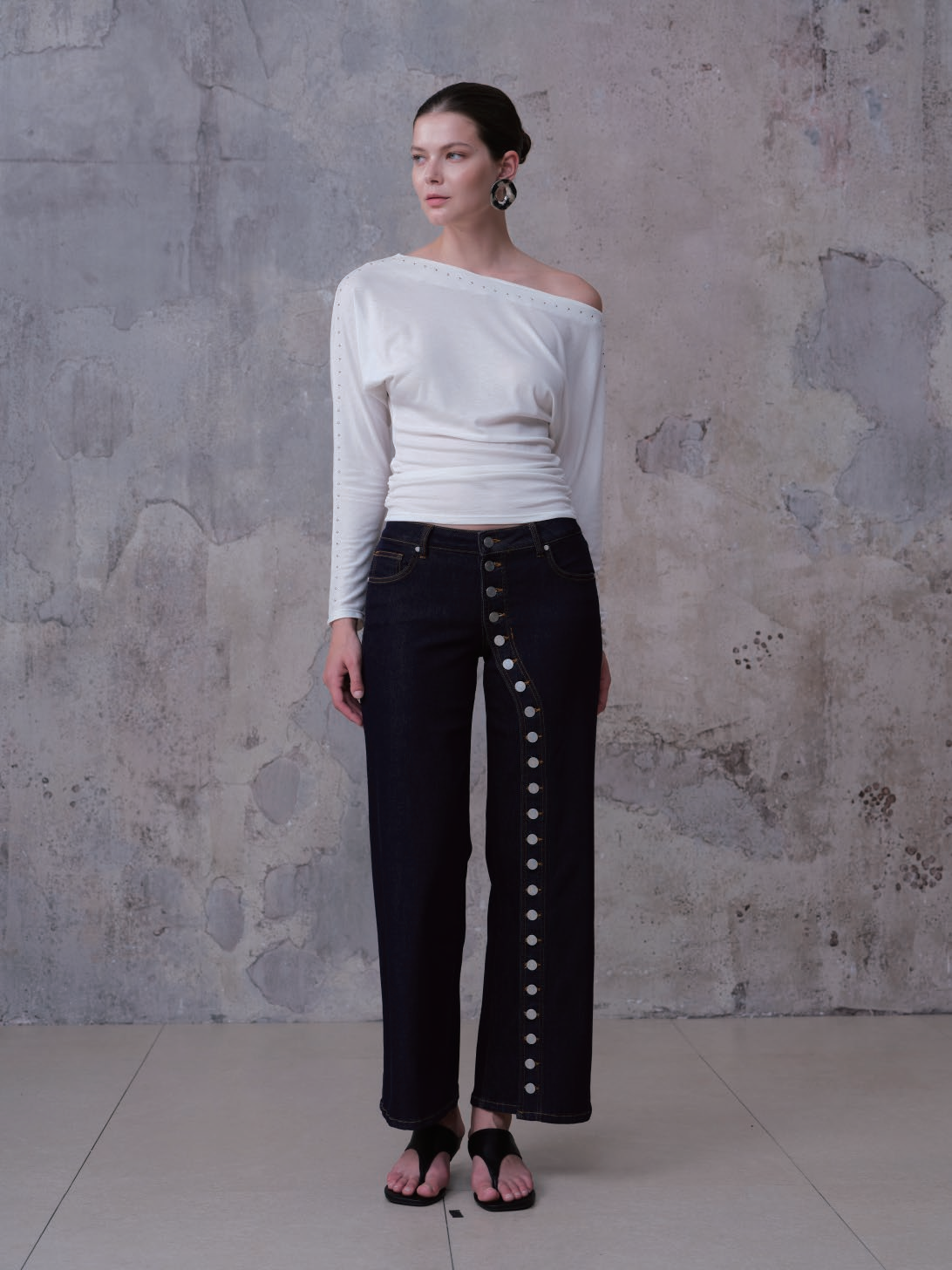 NEW YORK LOW RISE WIDE LEG FULL JEANS ETERNAL REALM BYW8444