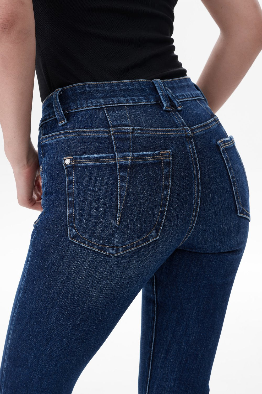 VIENNA MID RISE SKINNY ANKLE JEANS Heavy Washed Indigo