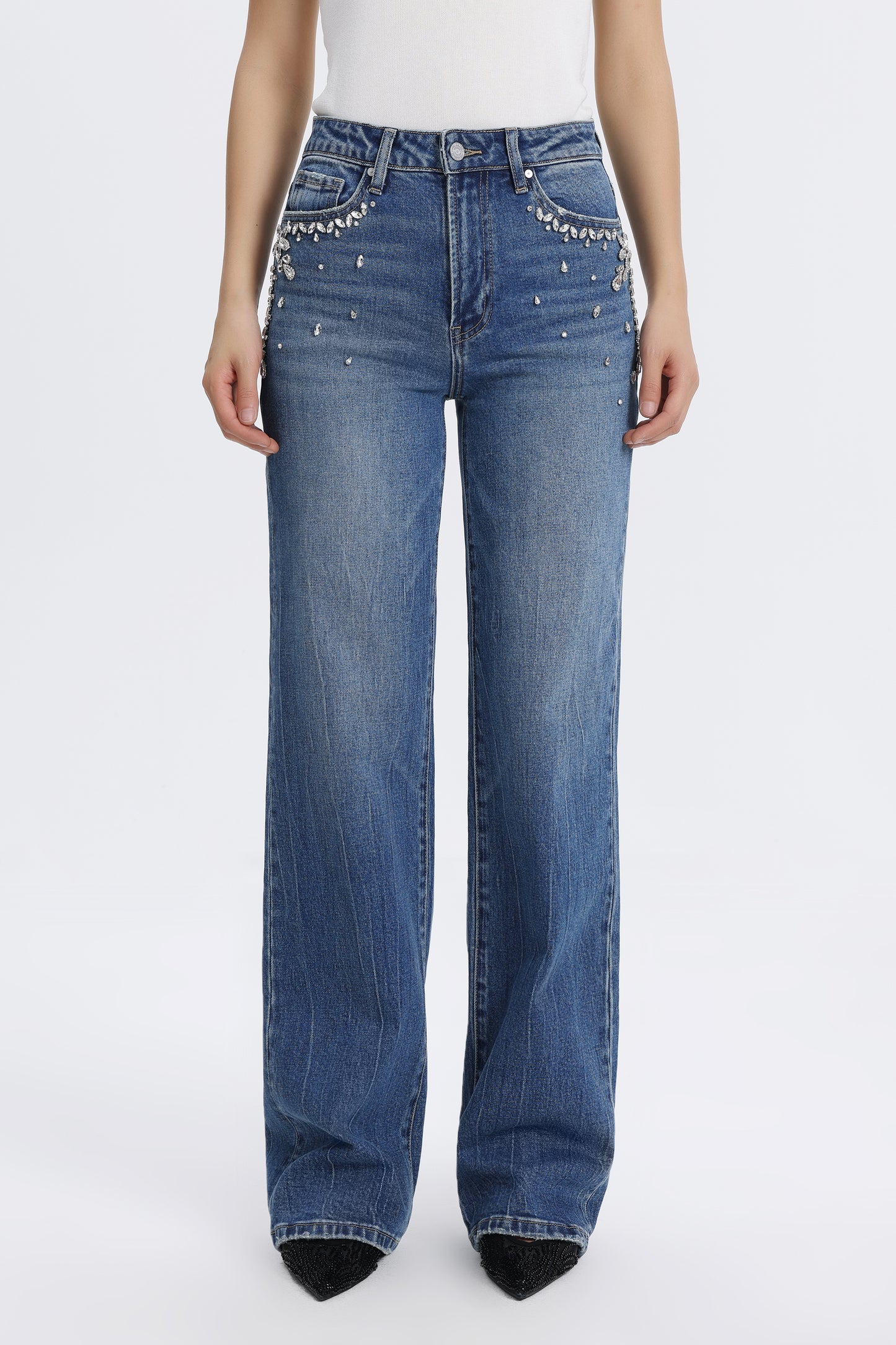 HONG KONG HIGH RISE RELAXED STRAIGHT TALL JEANS BYT5351