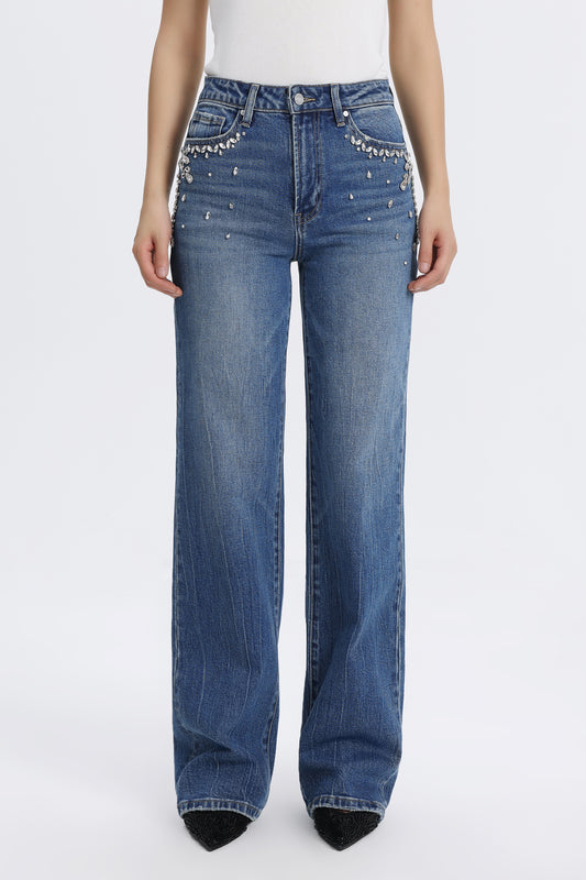 HONG KONG HIGH RISE RELAXED STRAIGHT TALL JEANS BYT5351
