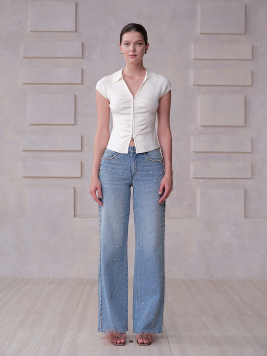 NEW YORK MID RISE WIDE LEG TALL JEANS BYW8419