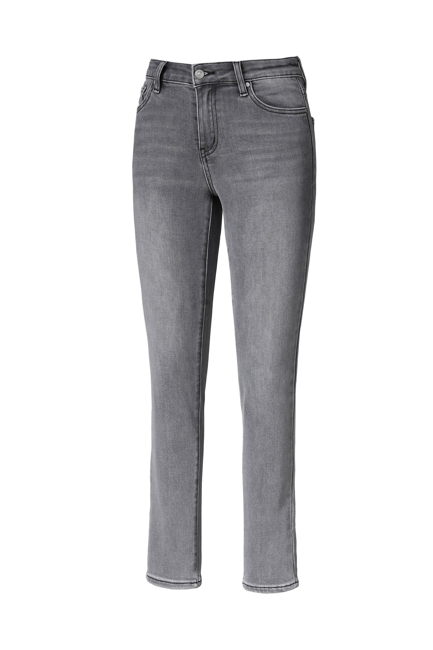 EMILY MID RISE SLIM STRAIGHT DENIM JEANS BYT5233 (BYHE080) STONE GRAY