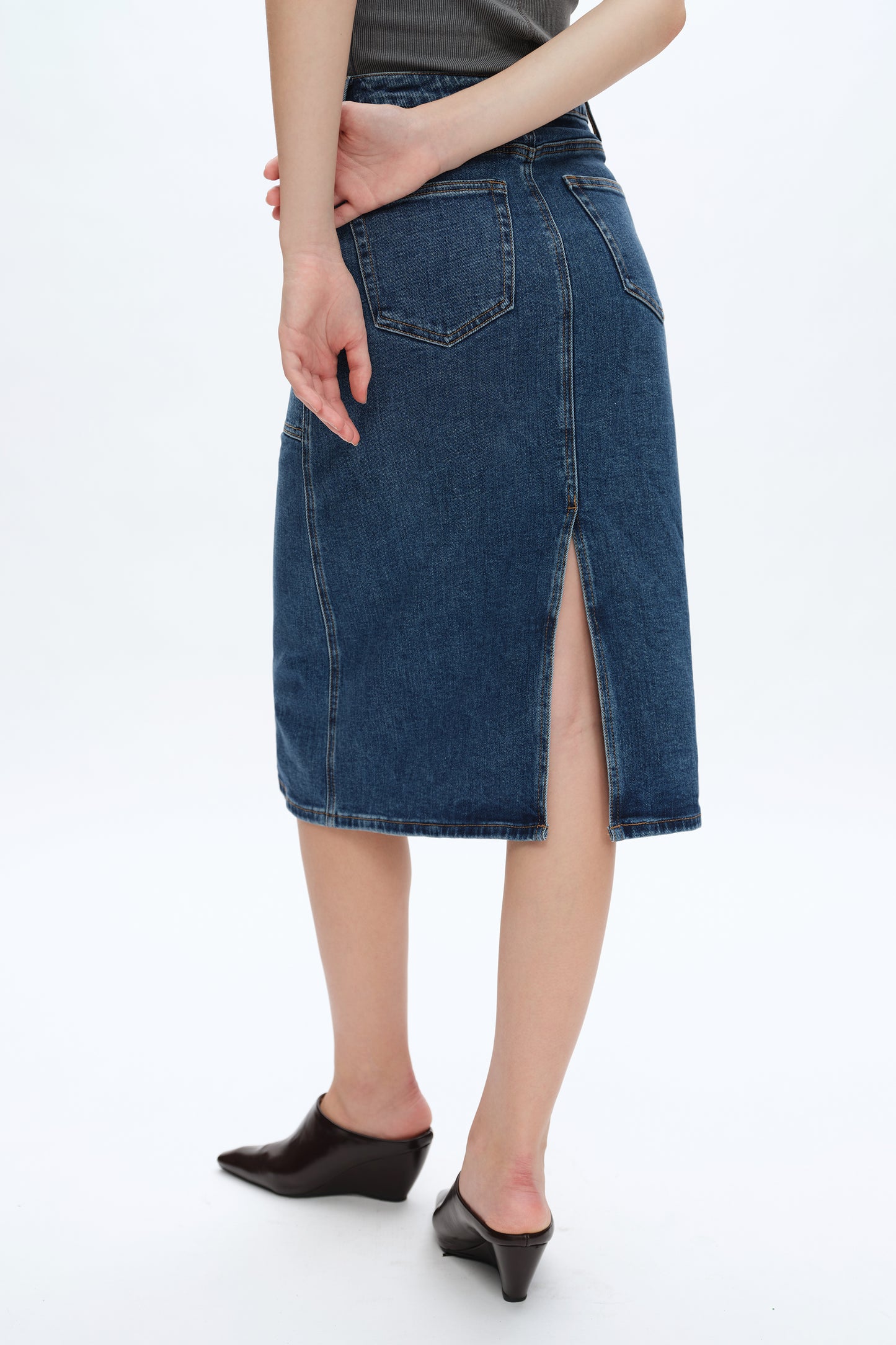 BETH MIDI DENIM SKIRT BYK7037 (BYLY017) FREEFALL