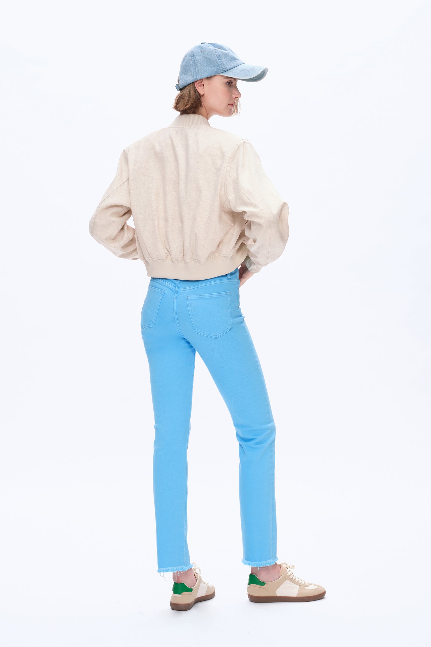 MID RISE SLIM STRAIGHT PANTS BYT5234 (BYMJ172) SEA BLUE