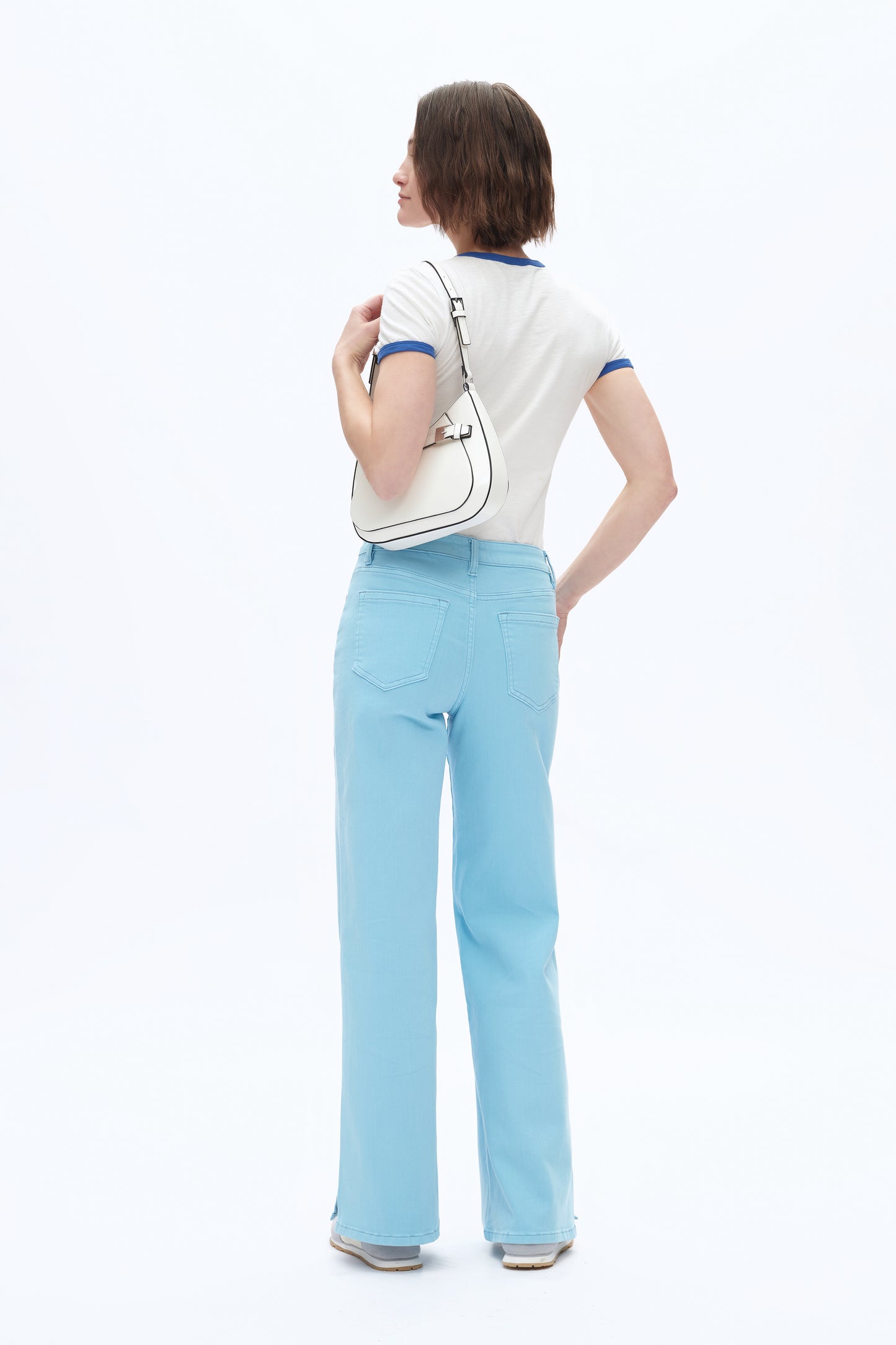 MID RISE WIDE LEG PANTS BYW8172 (BYMJ177) SKY BLUE