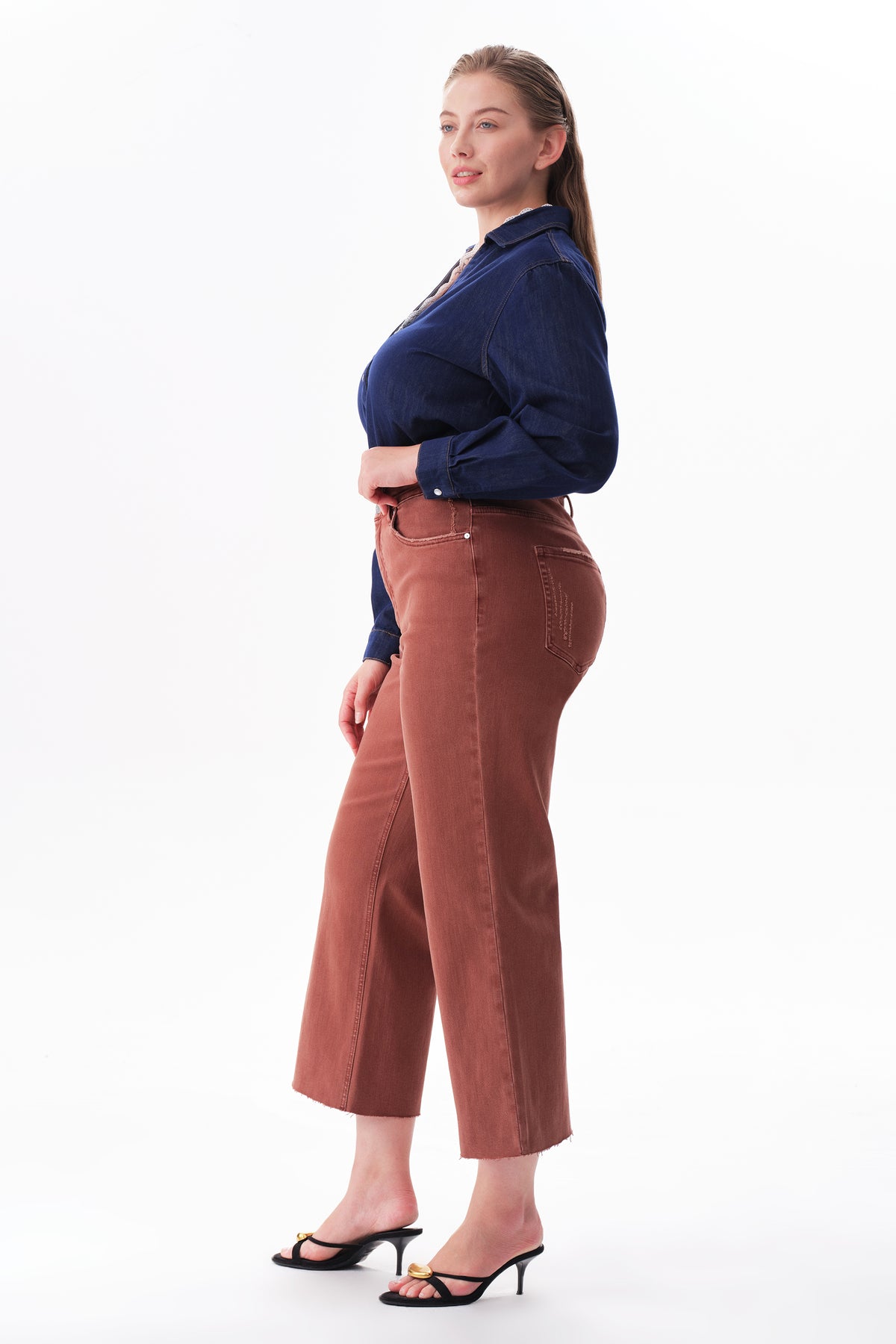 HIGH RISE WIDE LEG (CAPPUCCINO) BYW8015-P