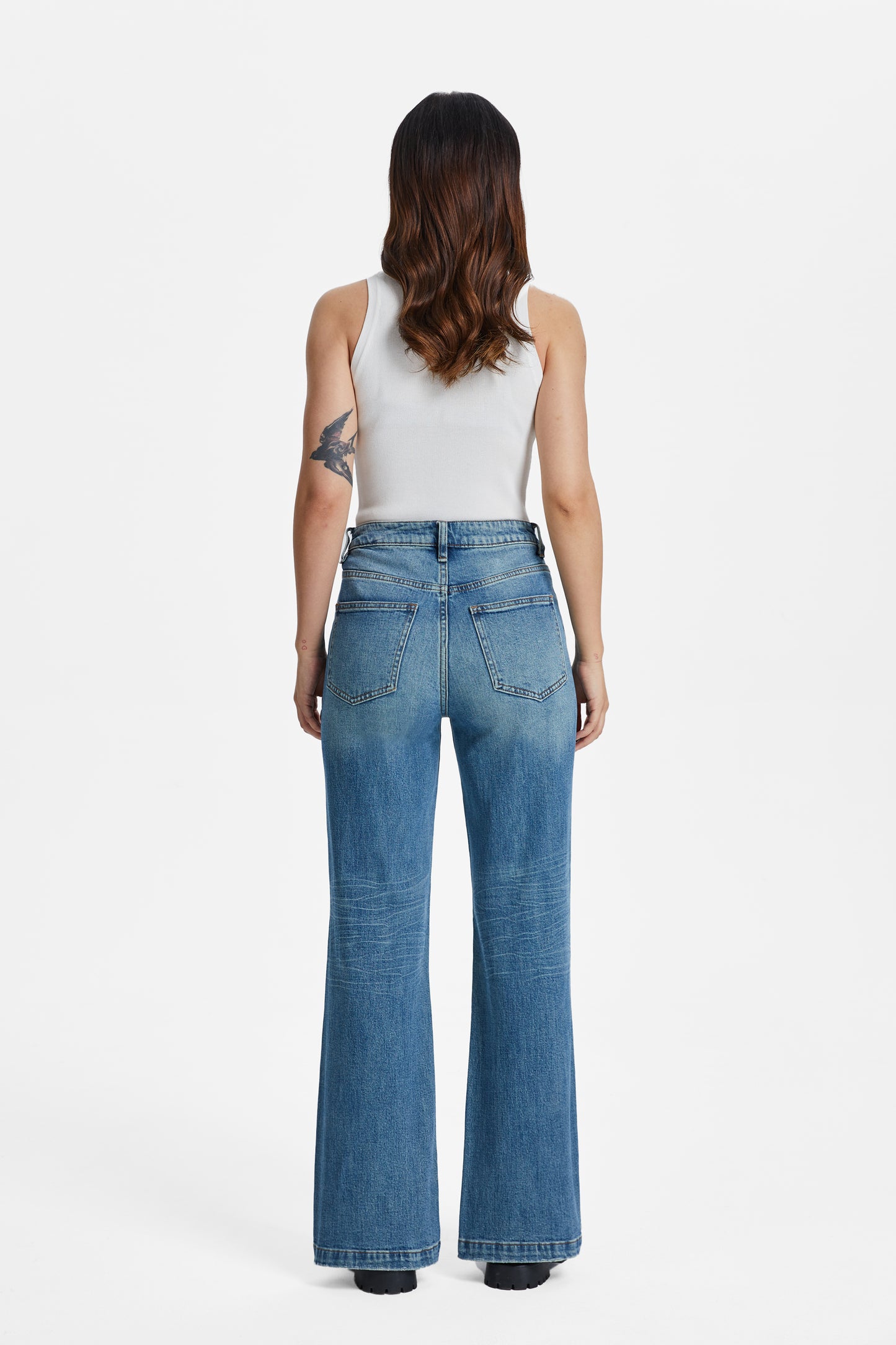 SUPER HIGH RISE WIDE LEG JEANS BYW8133 (BYHE039) RETRO