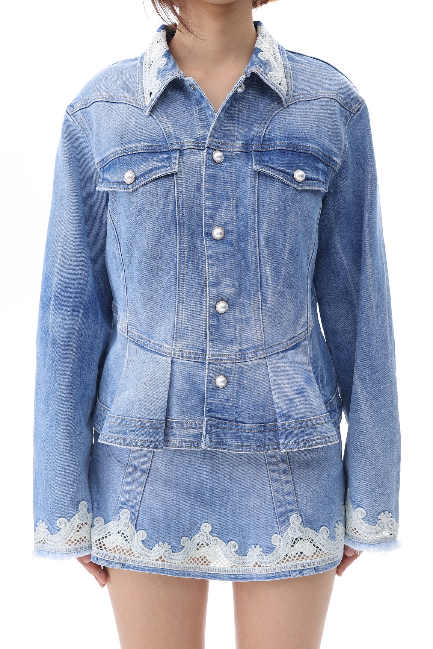 PARIS CROPPED LACE JACKET BYJ9094