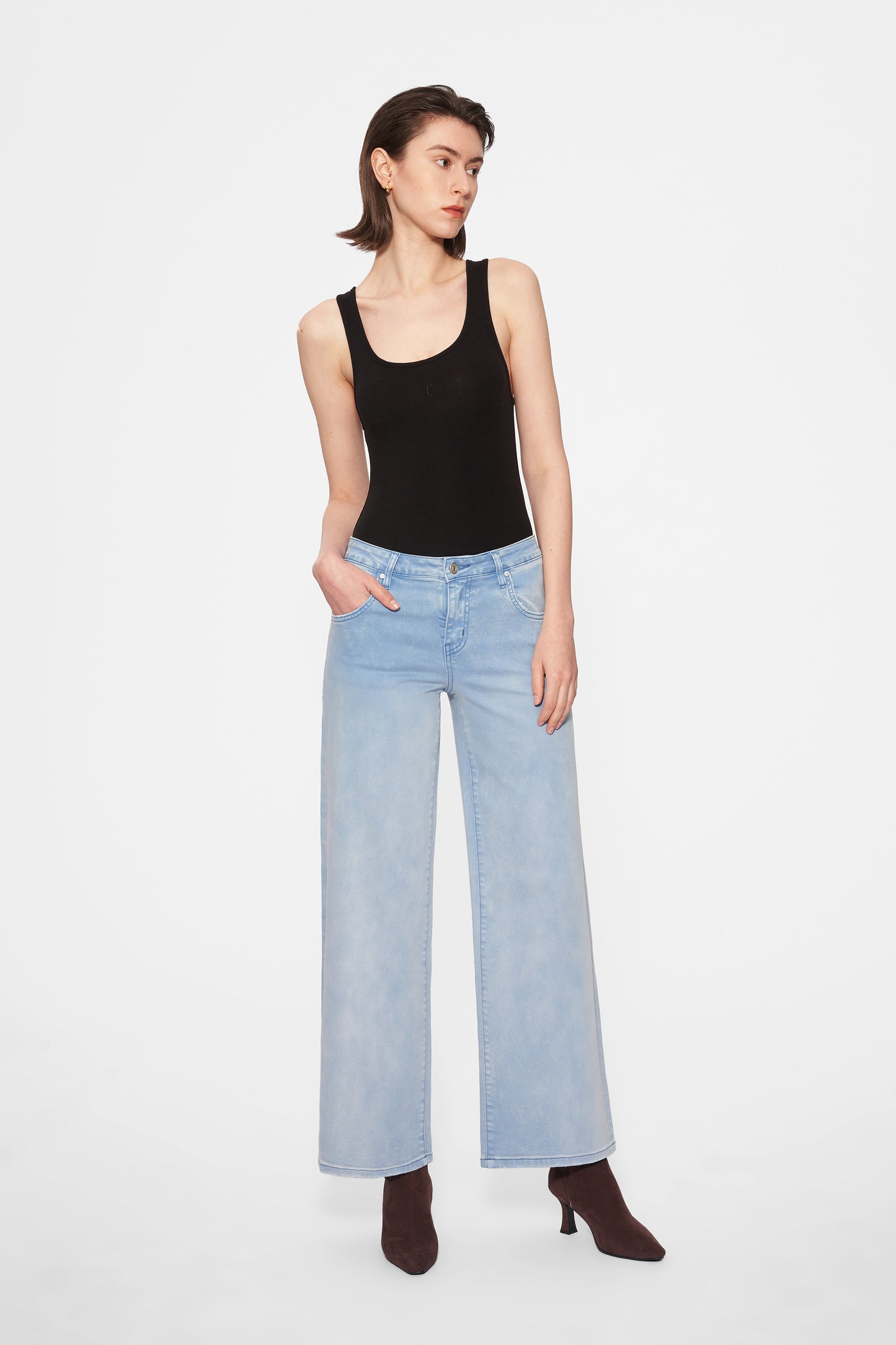 LUNA MID RISE WIDE LEG PANTS BYW8162 (BYMJ041) GRADIENT BLUE