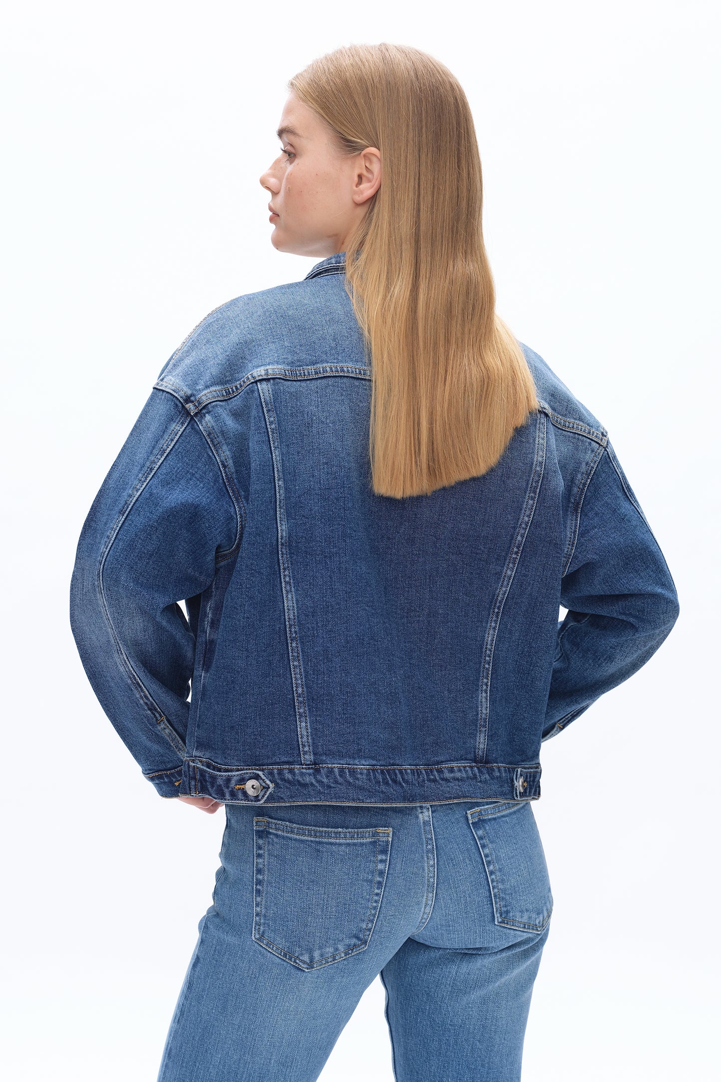 OVERSIZED DROP SHOULDER JACKET BYJ9019 INDIGO