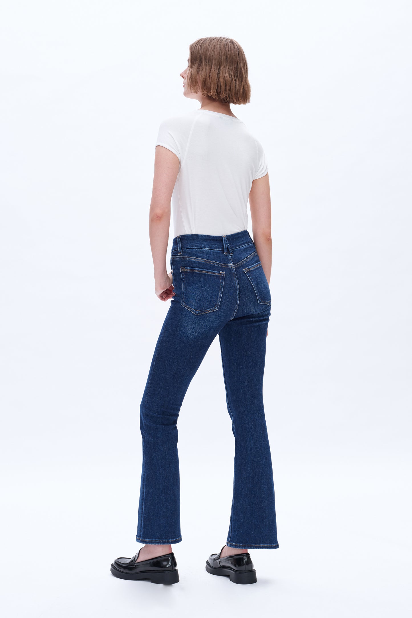 HIGH RISE BOOTCUT JEANS BYF1122 (BYHE008) DEEP SEA