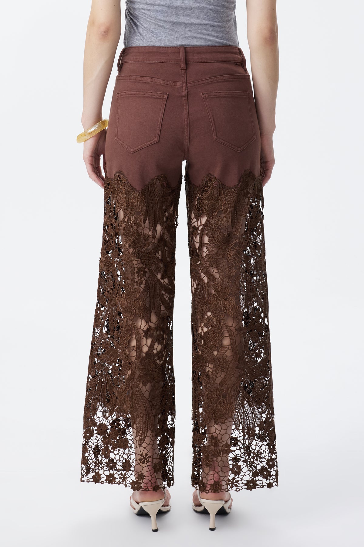 HIGH RISE LACE PANTS WITH RHINESTONE