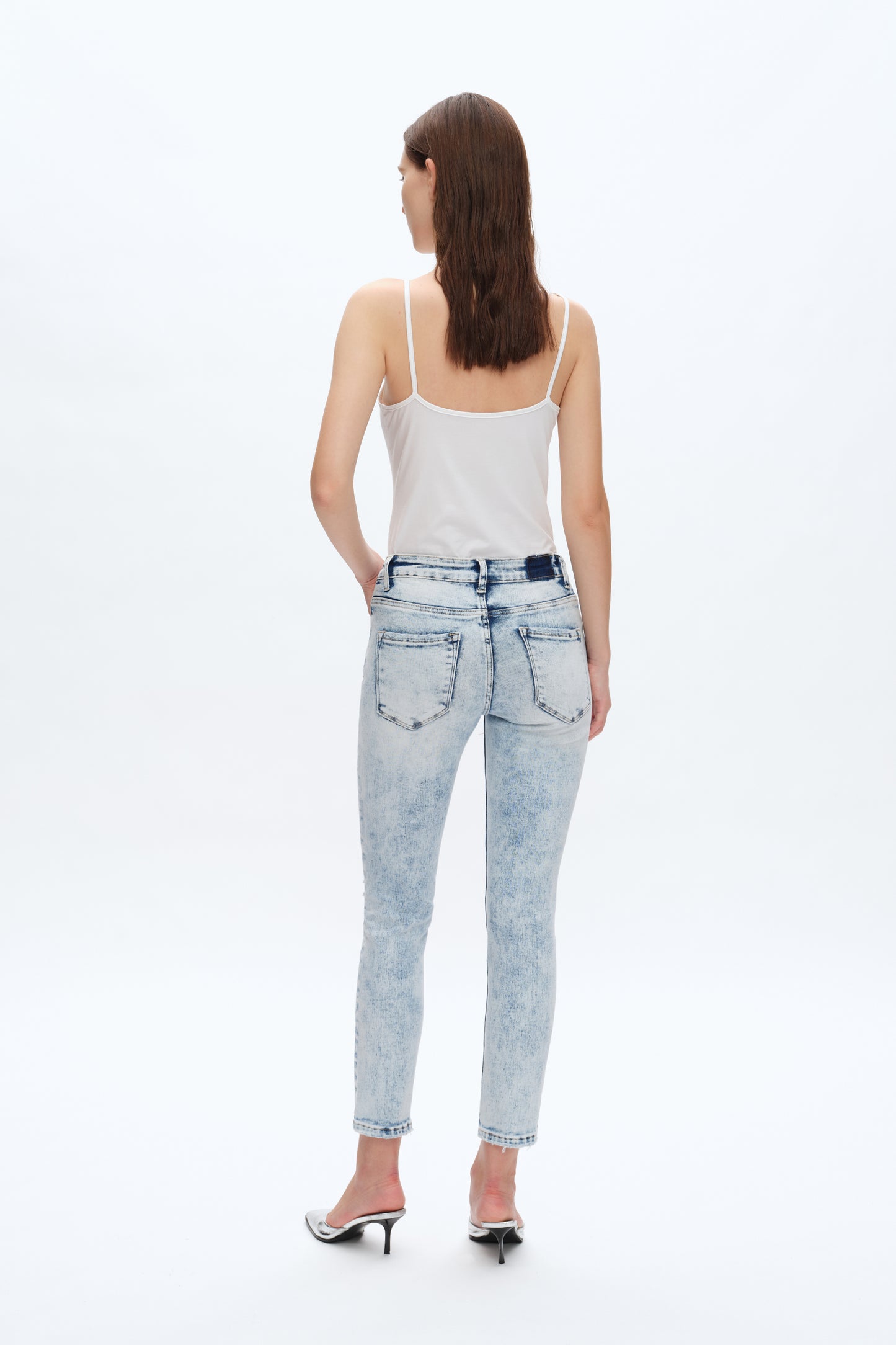 KELLY MID RISE SKINNY JEANS BYS2135 LIGHT BLUE