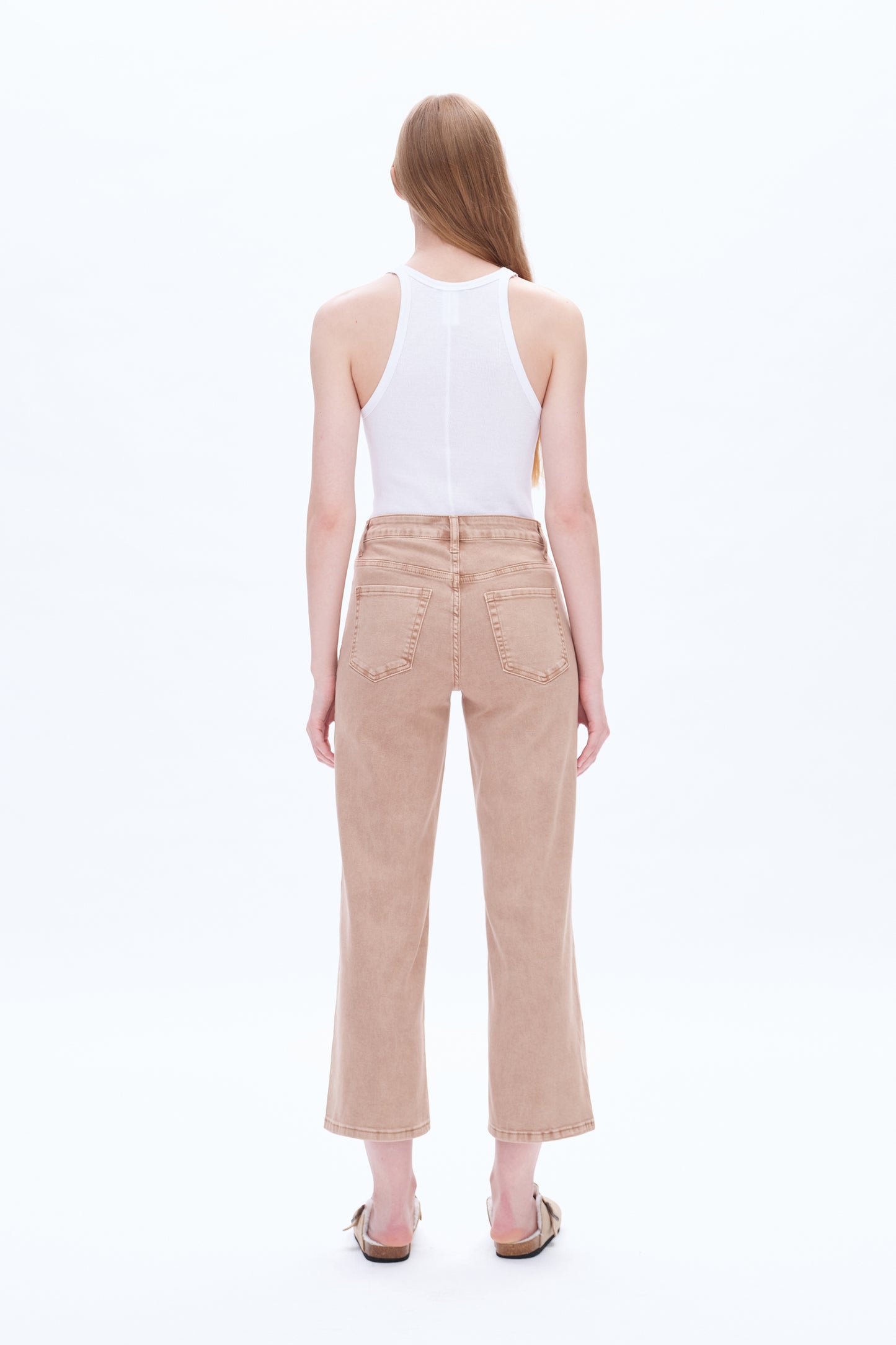 BELLA MID RISE STRAIGHT PANTS BYT5198 (BYHE110) NOCCIOLA