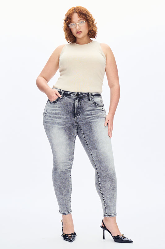 PLUS MIDDLE RISE ANKLE SKINNY