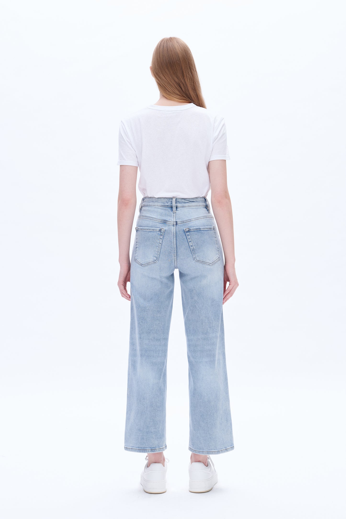 HIGH RISE WIDE LEG JEANS BYW8134 (BYHE043) BLUESKY