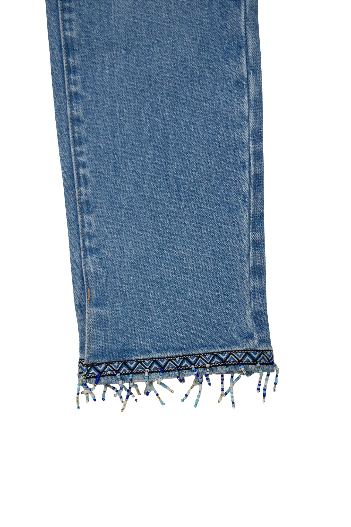 MID RISE SLIM STRAIGHT CROPPED DENIM JEANS BYT5288 (DJFQW030) LIGHT BLUE