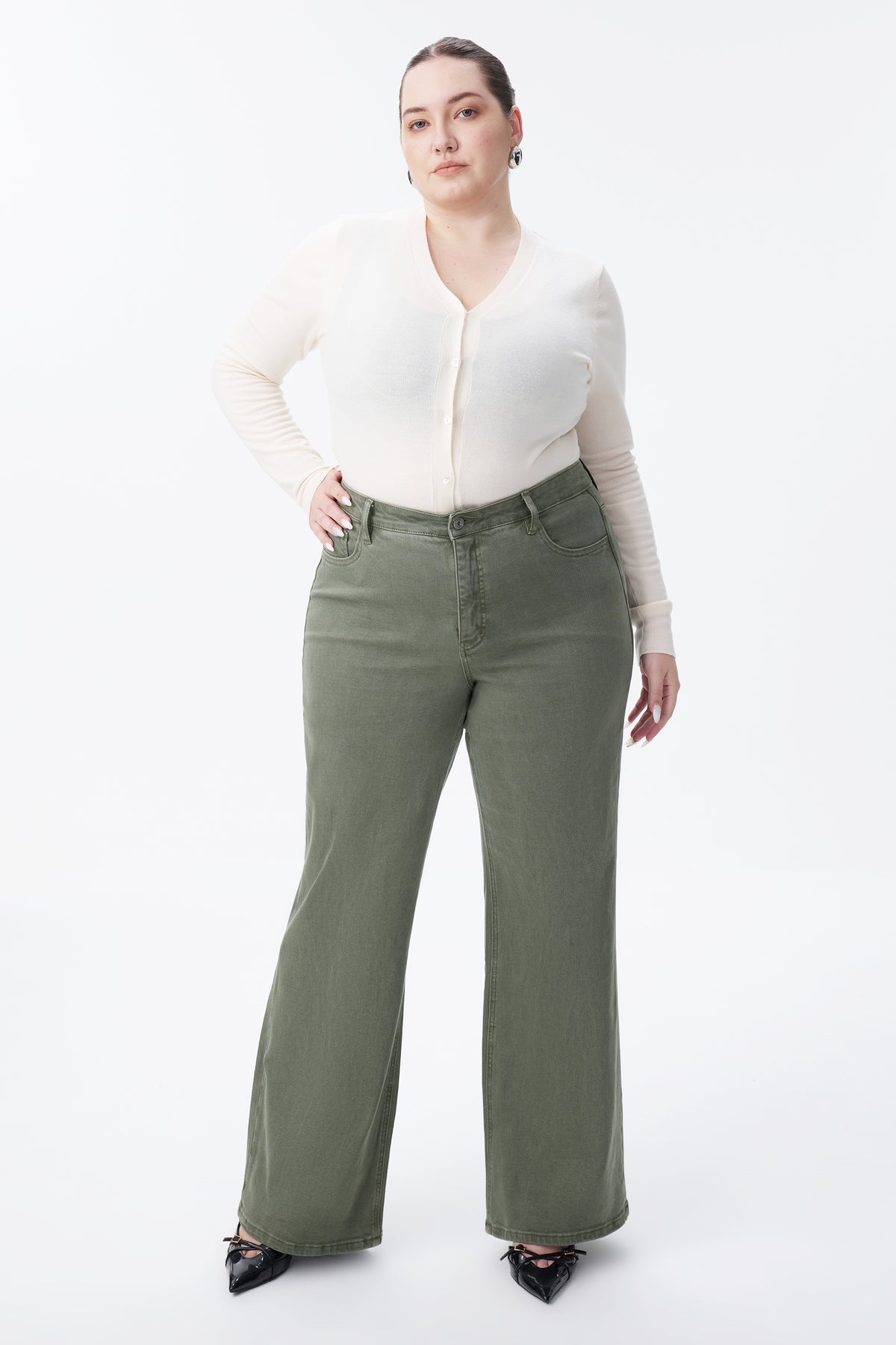 PLUS MID RISE STRAIGHT BYT5198-P GREEN
