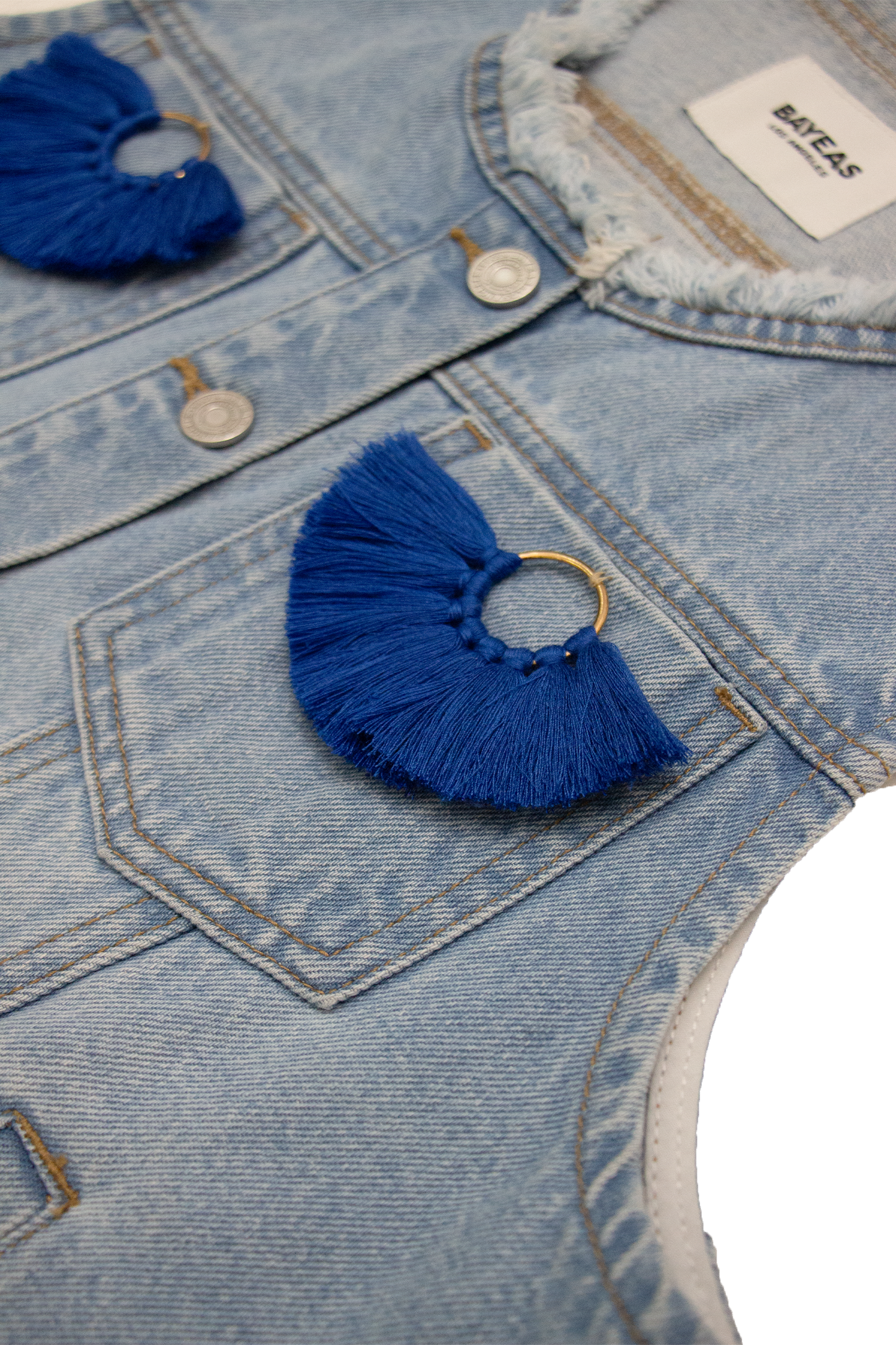 DENIM VEST BYV4005 (DJFWR006) LIGHT BLUE