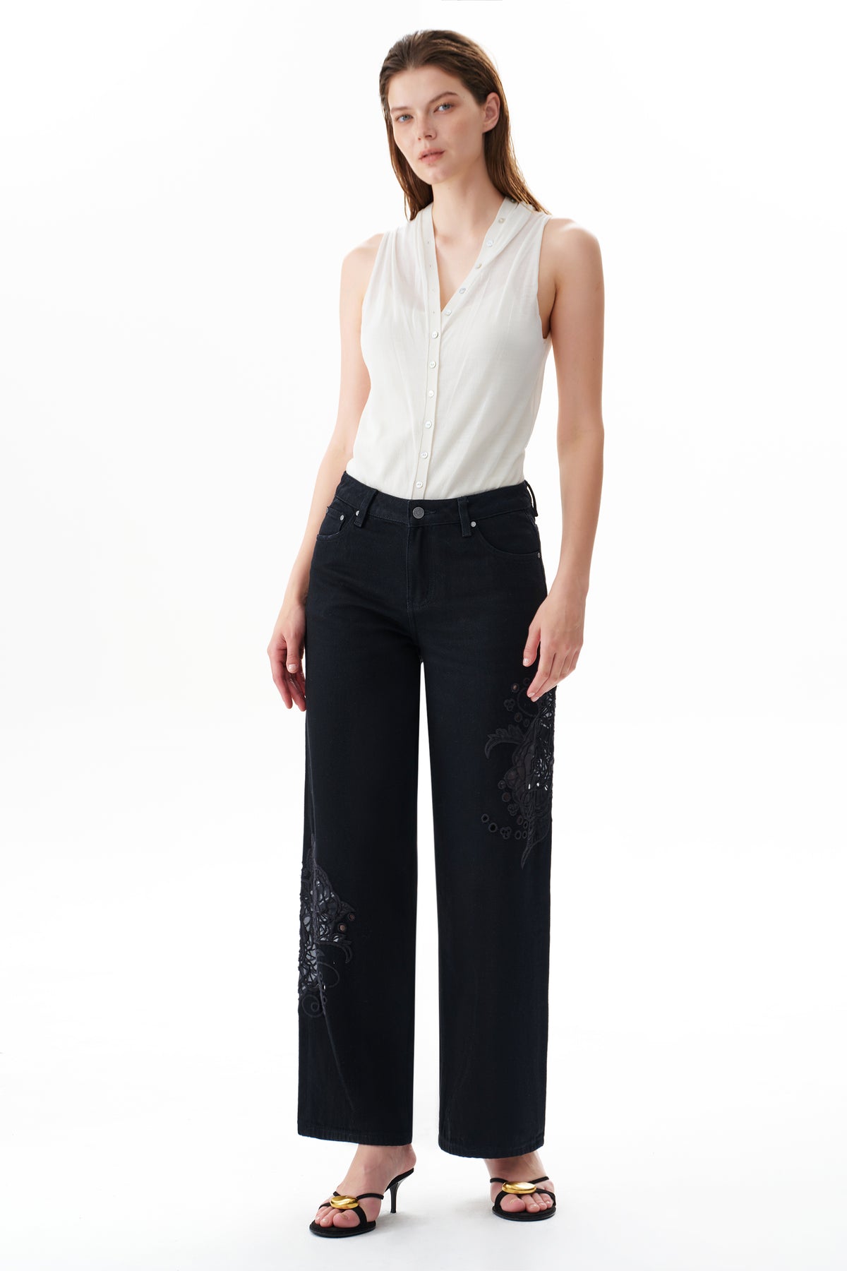 FLORA LOW RISE WIDE LEG