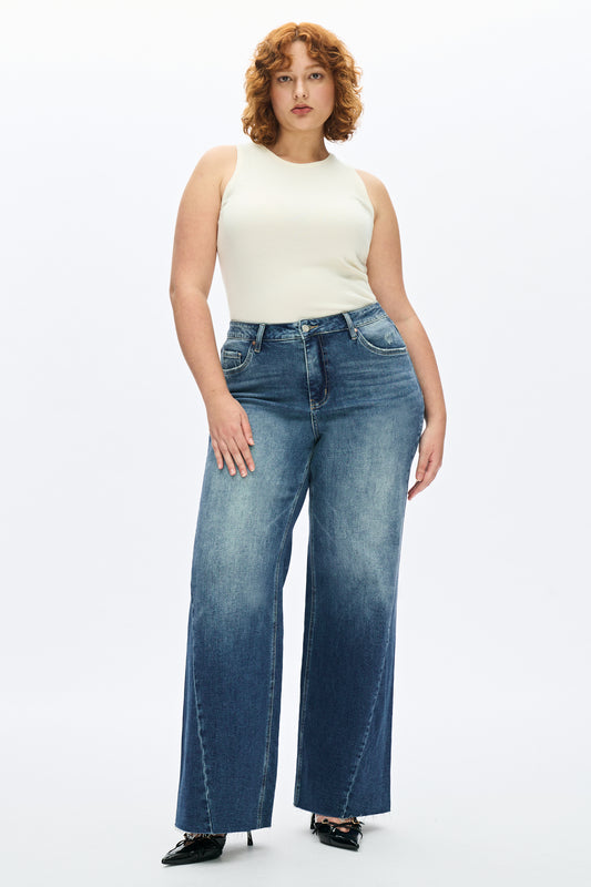 PLUS BETH HIGH RISE WIDE LEG