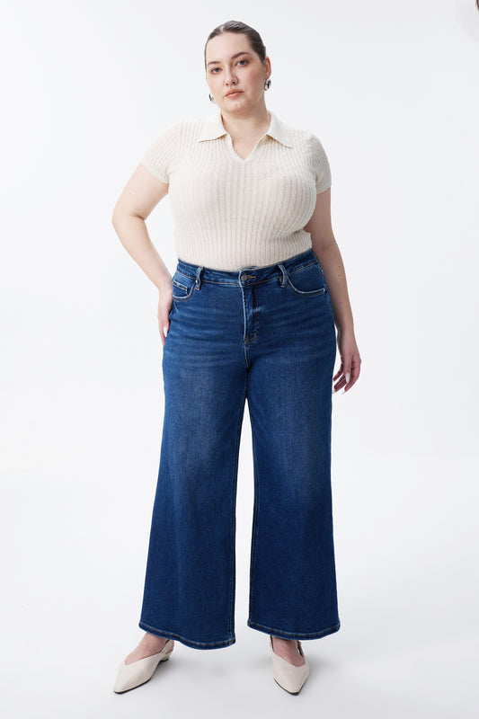 PLUS LISA MID RISE WIDE LEG
