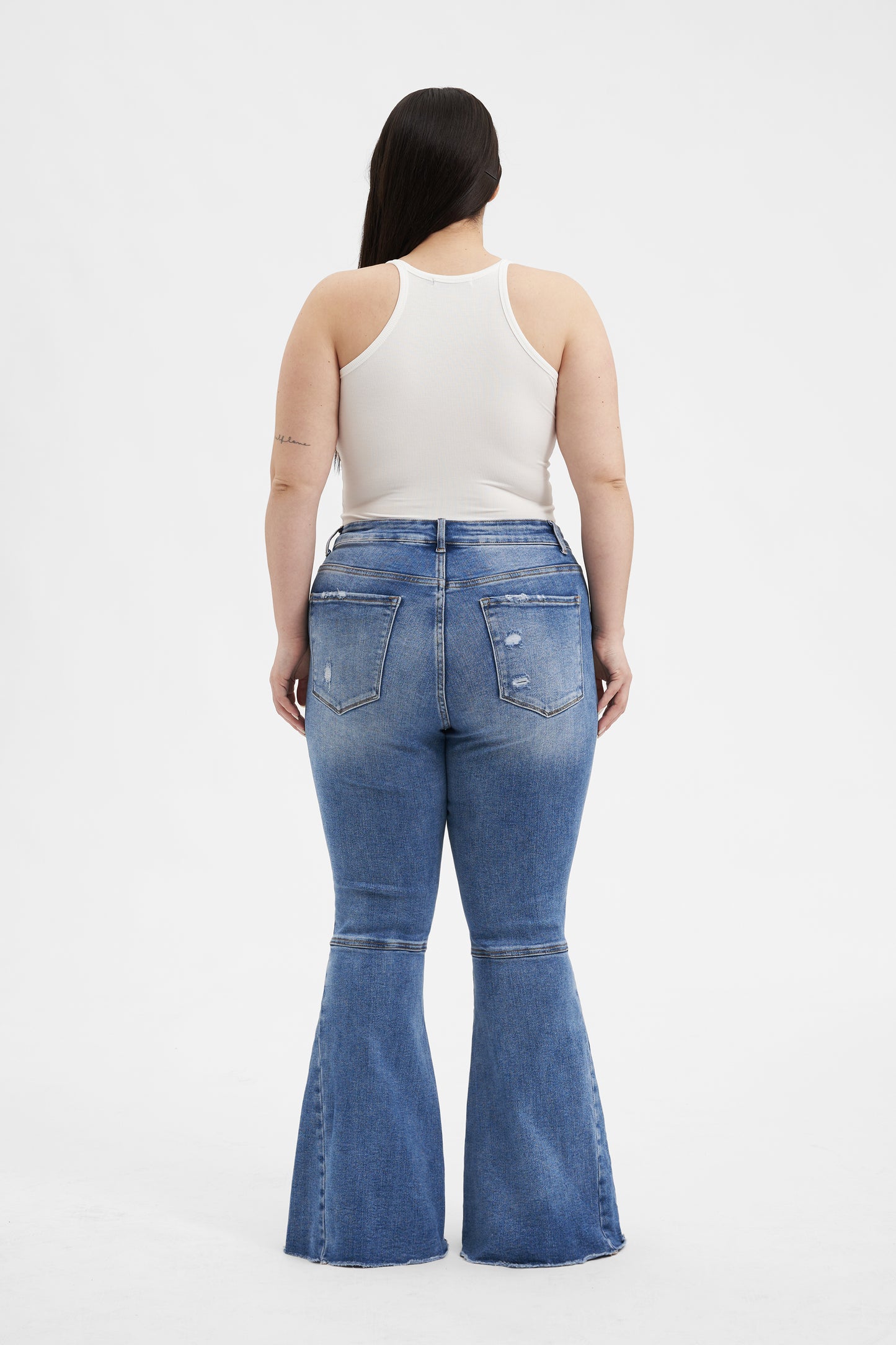 ANNA HIGH RISE FLARE JEANS BYF1121-P ISLAND PLUS SIZE