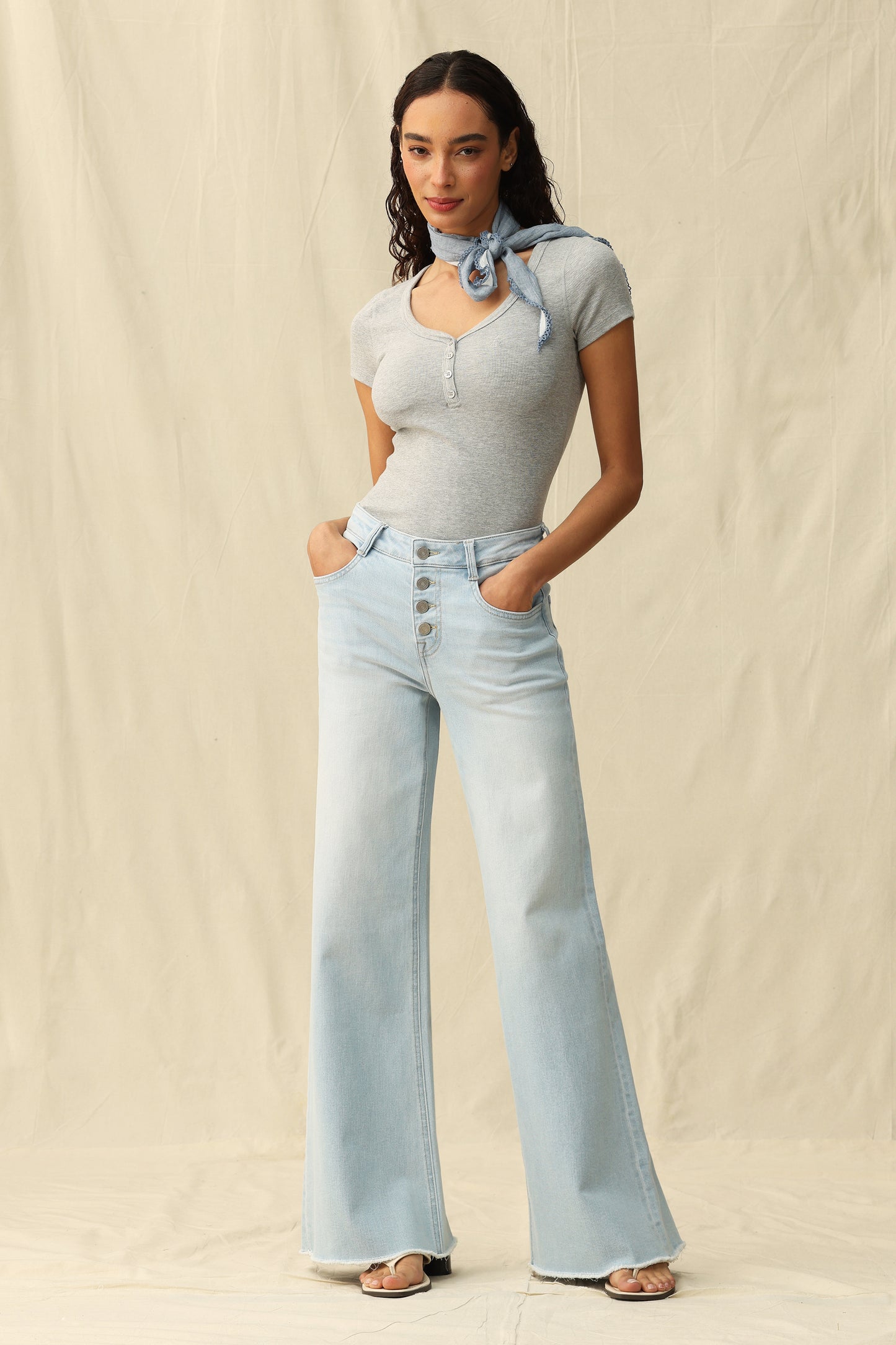 PLUS MID RISE WIDE LEG