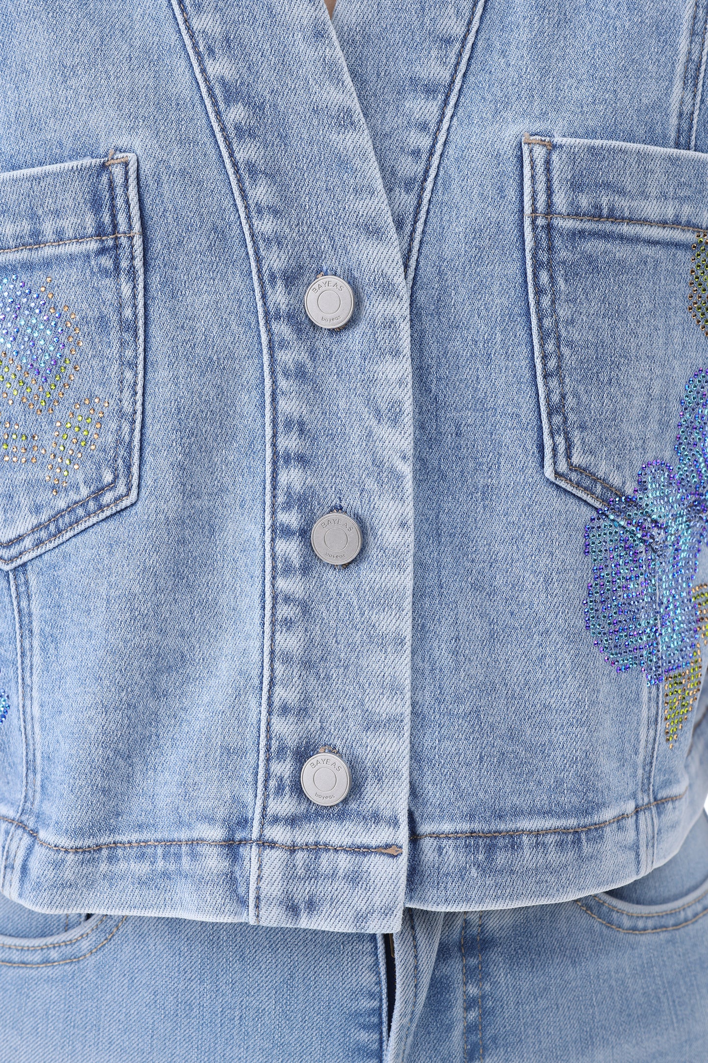 MILAN RHINESTONE EMBELLISHED SHIRT BYJ9093