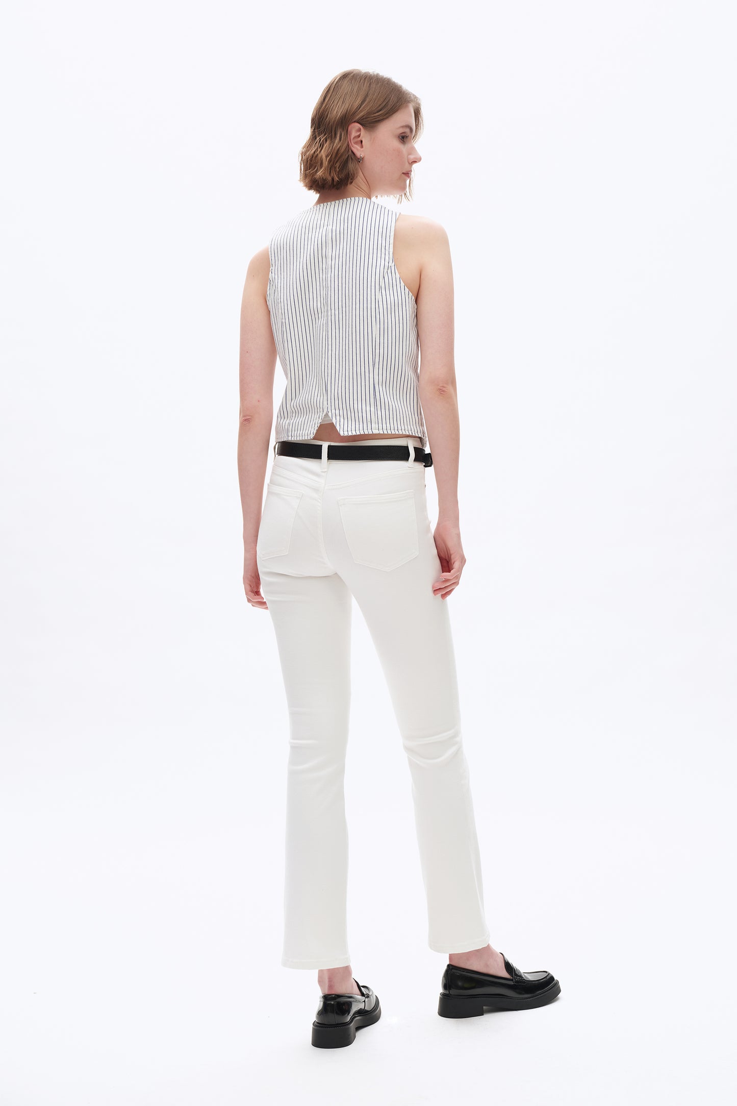 MID RISE FLARED PANTS BYF1155 (BYMJ154) WHITE