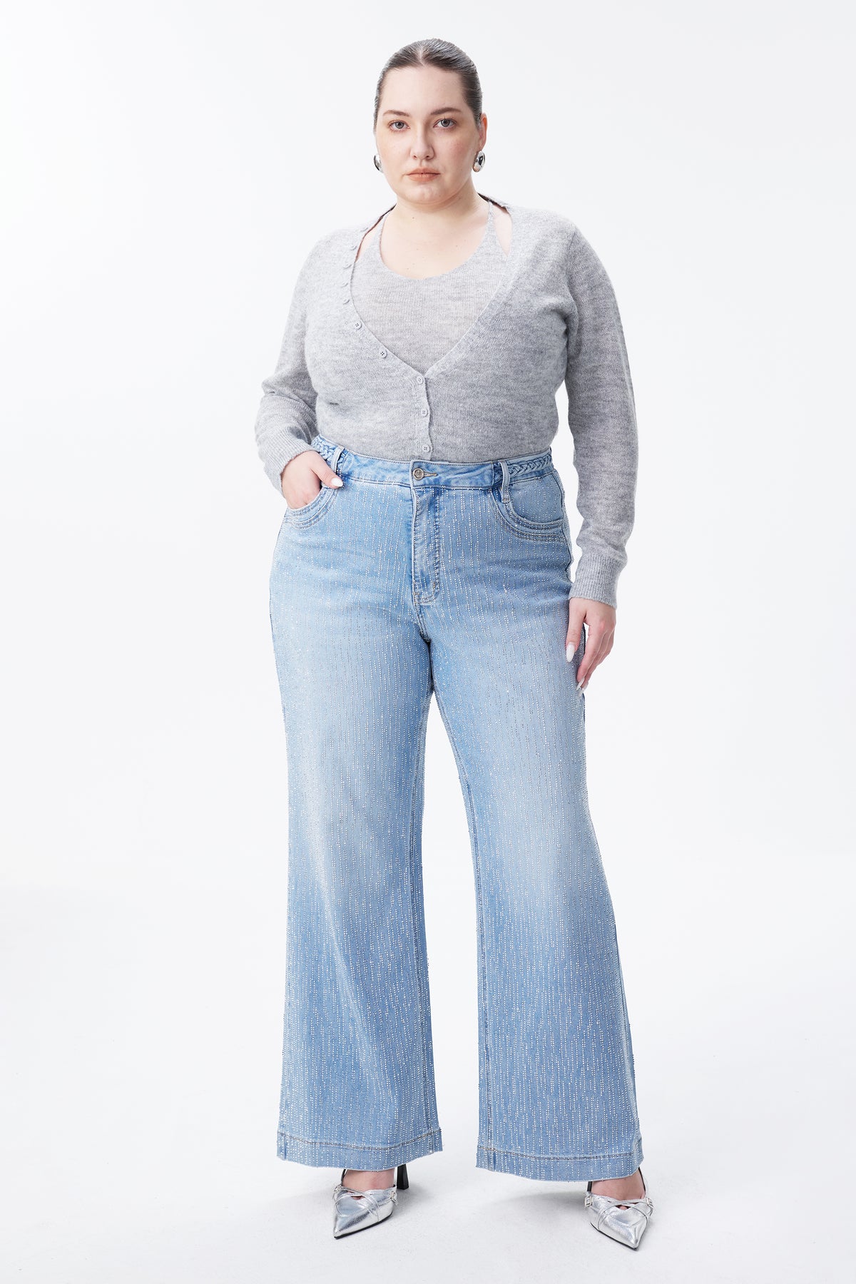 PLUS MID RISE WIDE LEG BYW8309-P