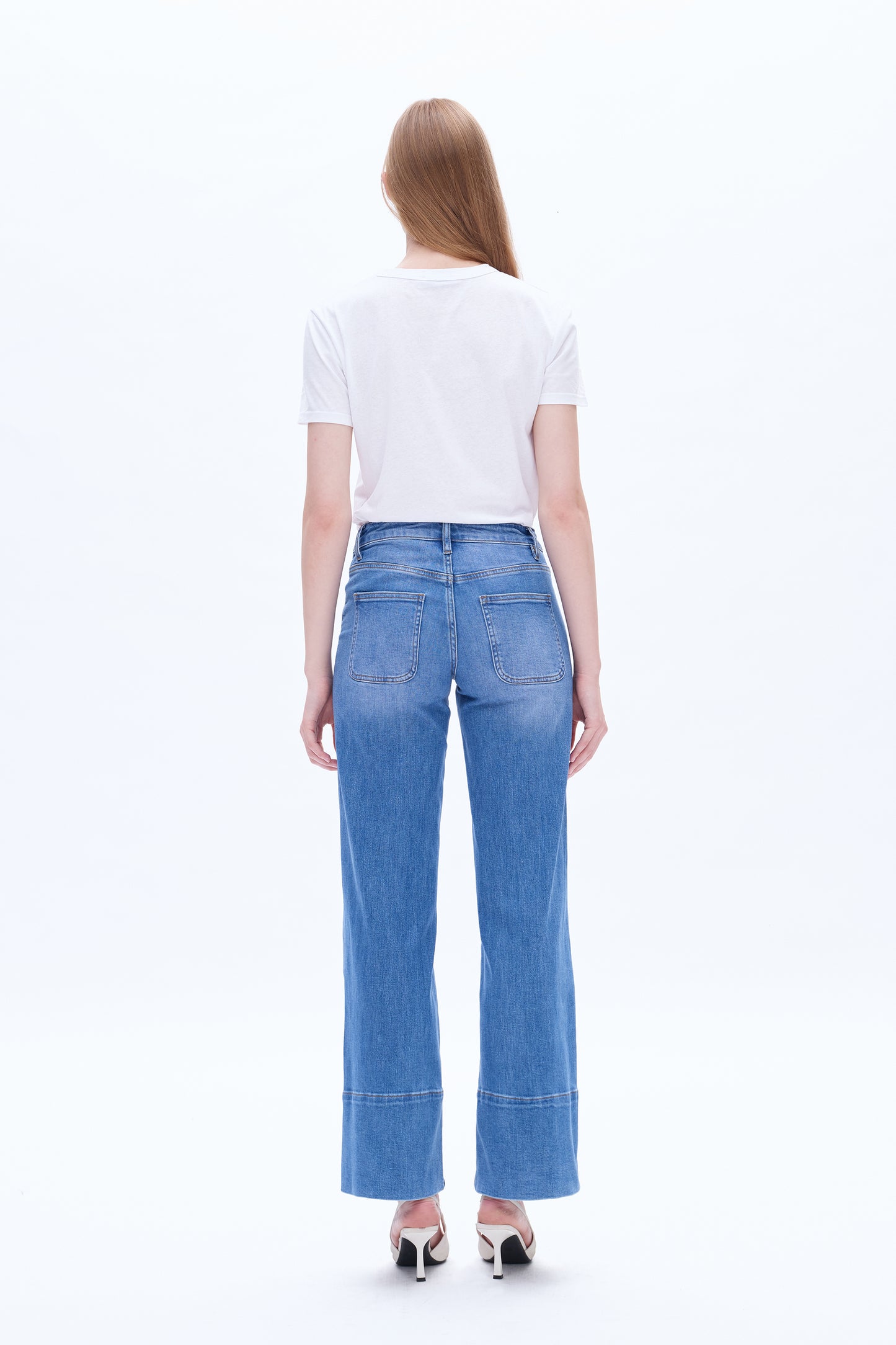 KATIA MID RISE WIDE LEG DENIM JEANS BYW8152 (BYMJ042) STARLIGHT