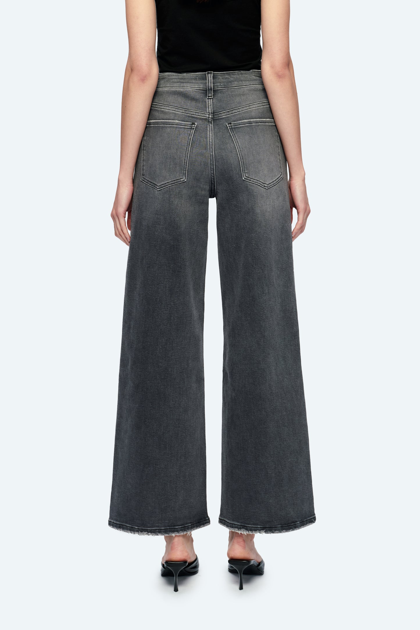 JUDY HIGH RISE WIDE LEG JEANS BYW8143 (BYHE168) CHARCOAL