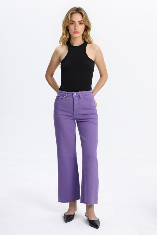 HIGH RISE WIDE LEG BYW8015 LAVENDER
